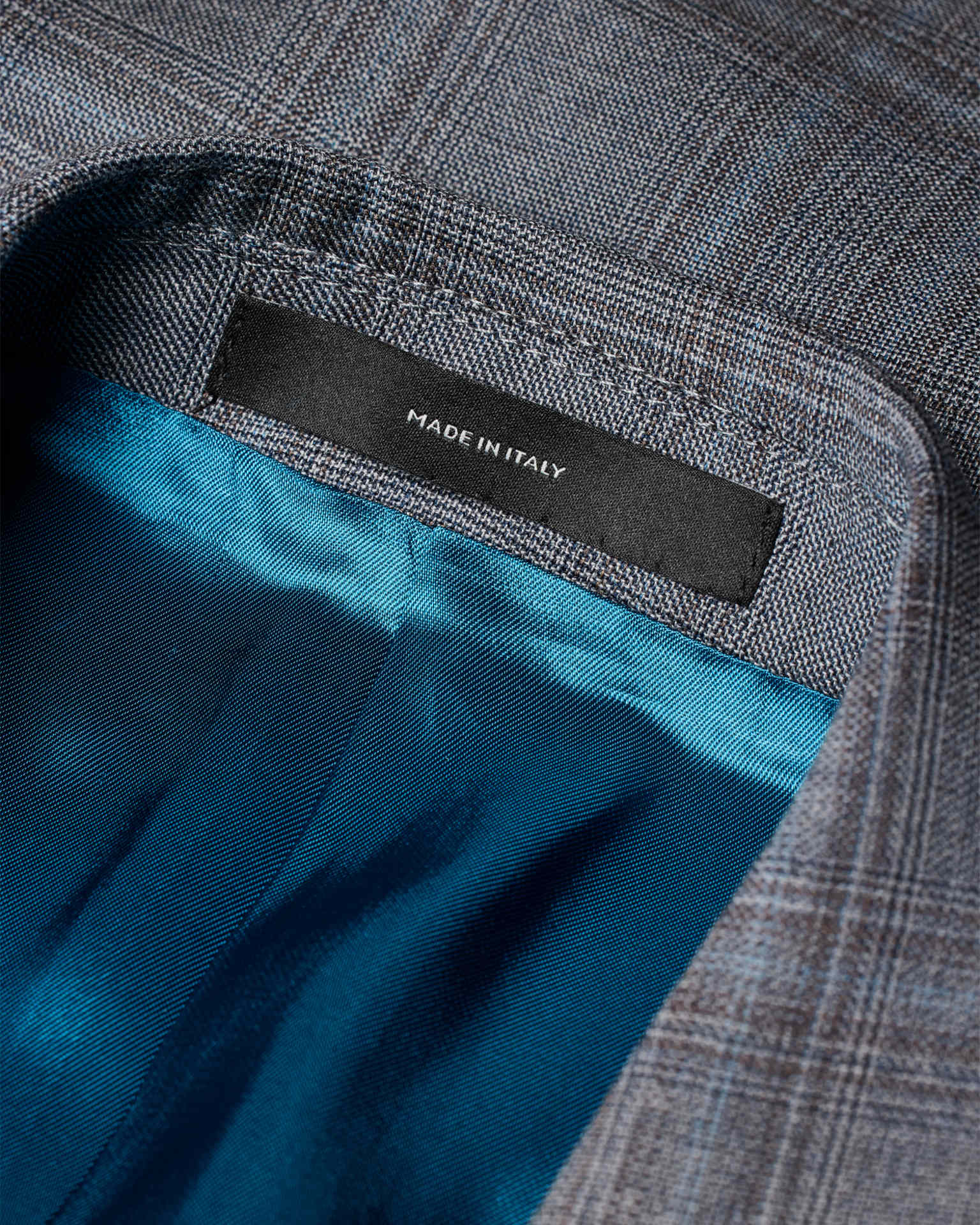 The Soho - Tailored-Fit Grey Superfine Merino Wool Check