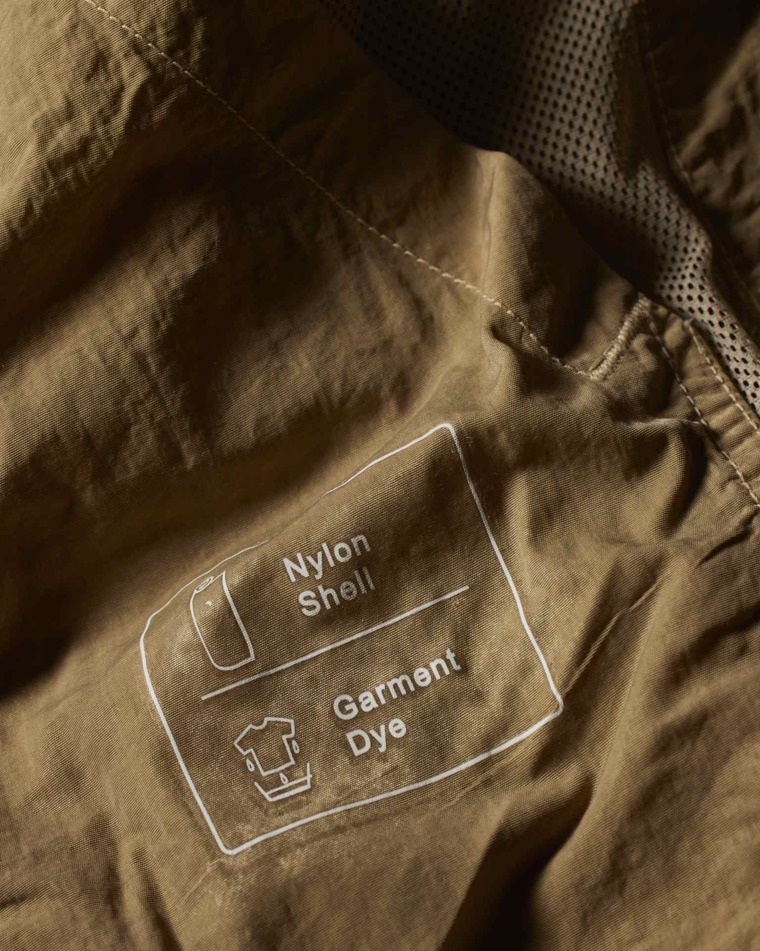 Men's Sand Garment Dyed Nylon Jacket