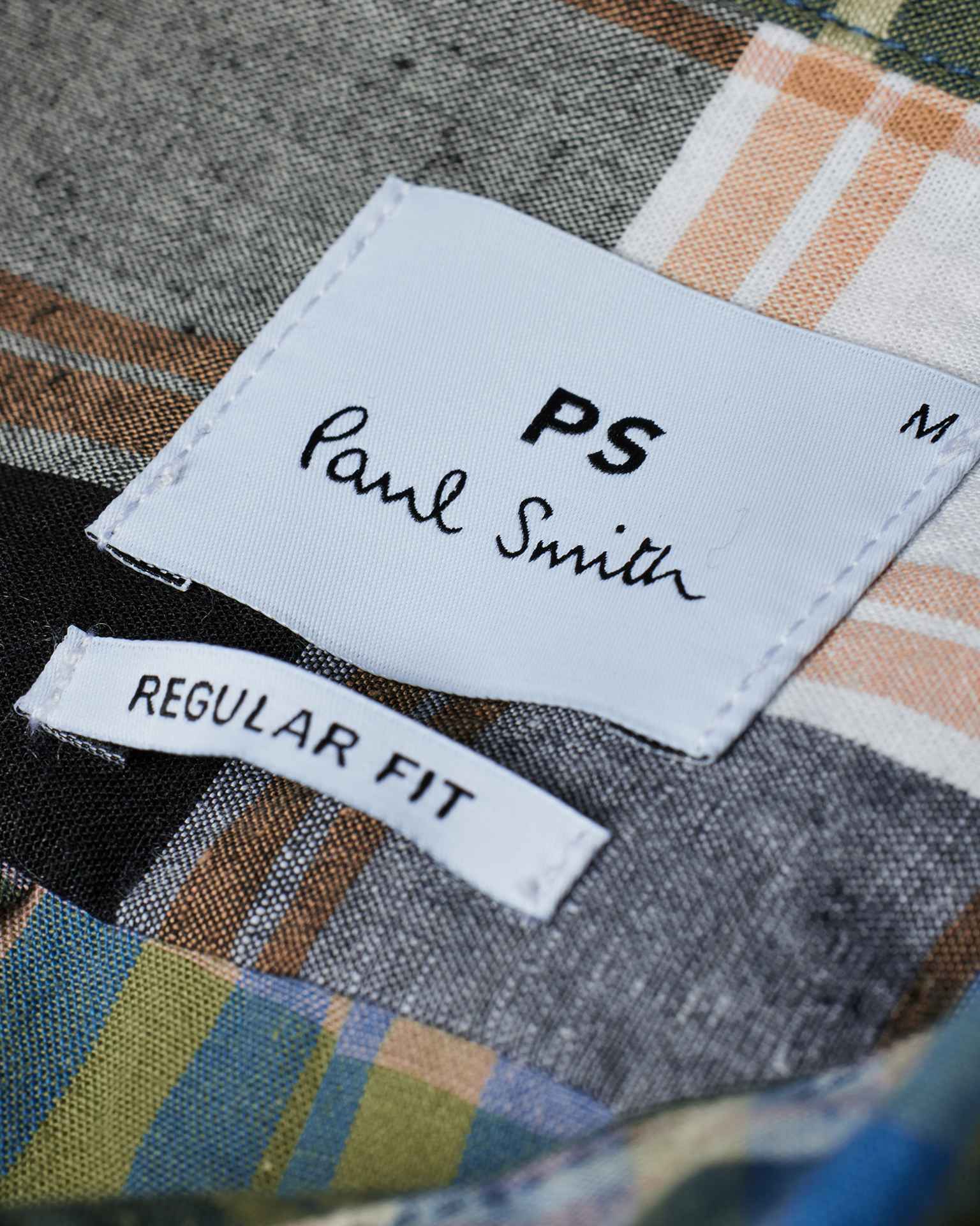 Detail View - Cotton-Blend Blue Check Shirt Paul Smith
