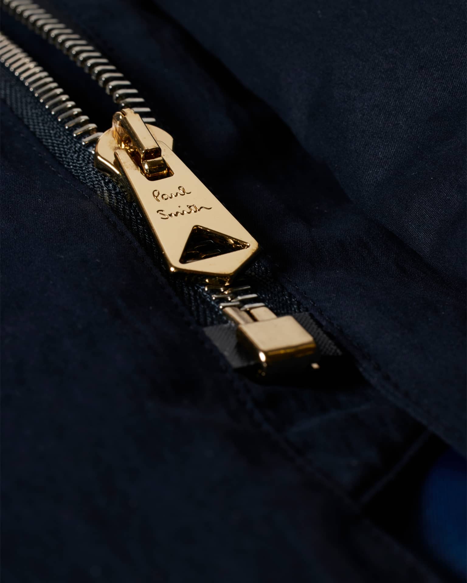 Men's Navy Nylon-Blend Water Resistant Field Jacket