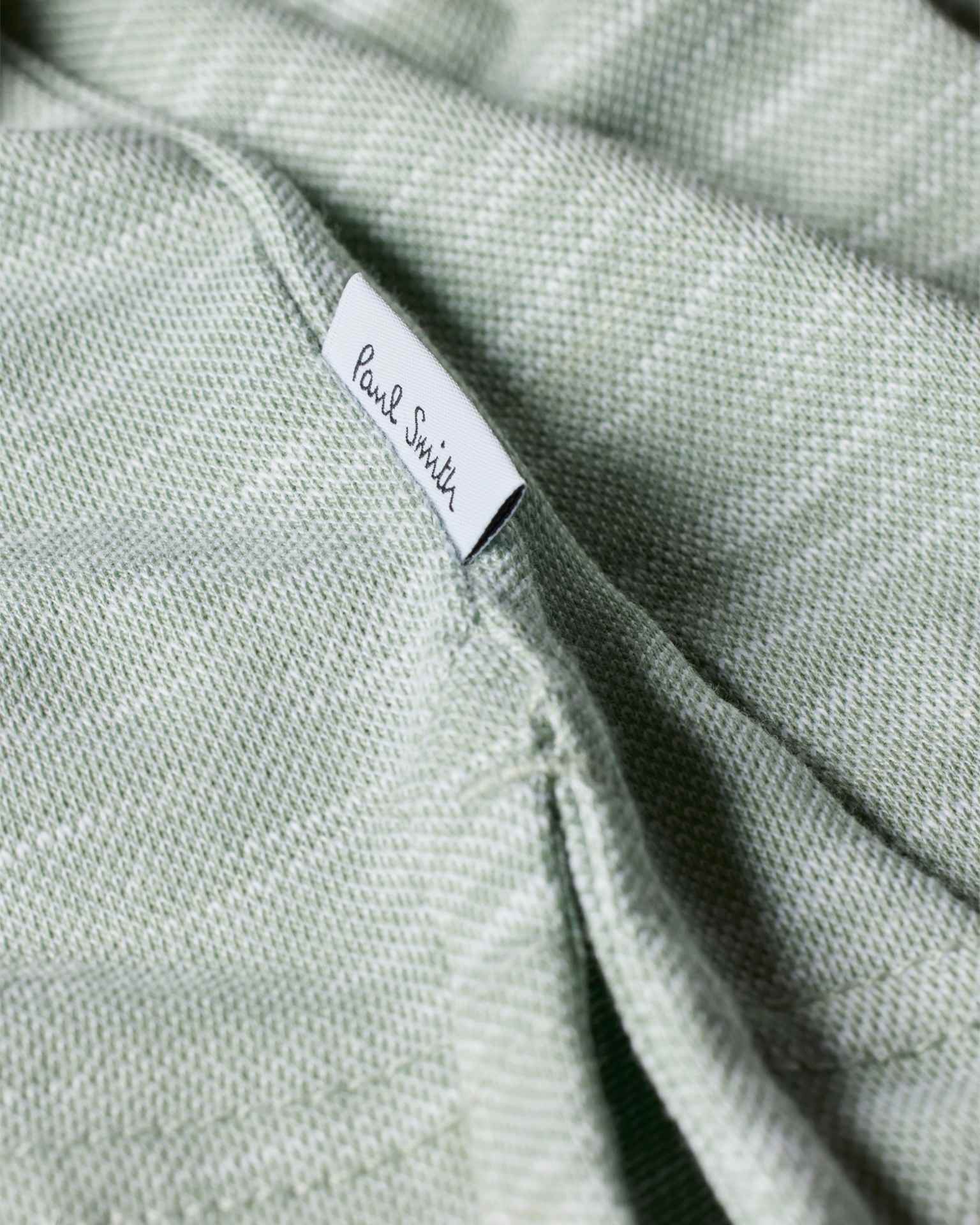 Men's Light Green Button-Front Polo Shirt