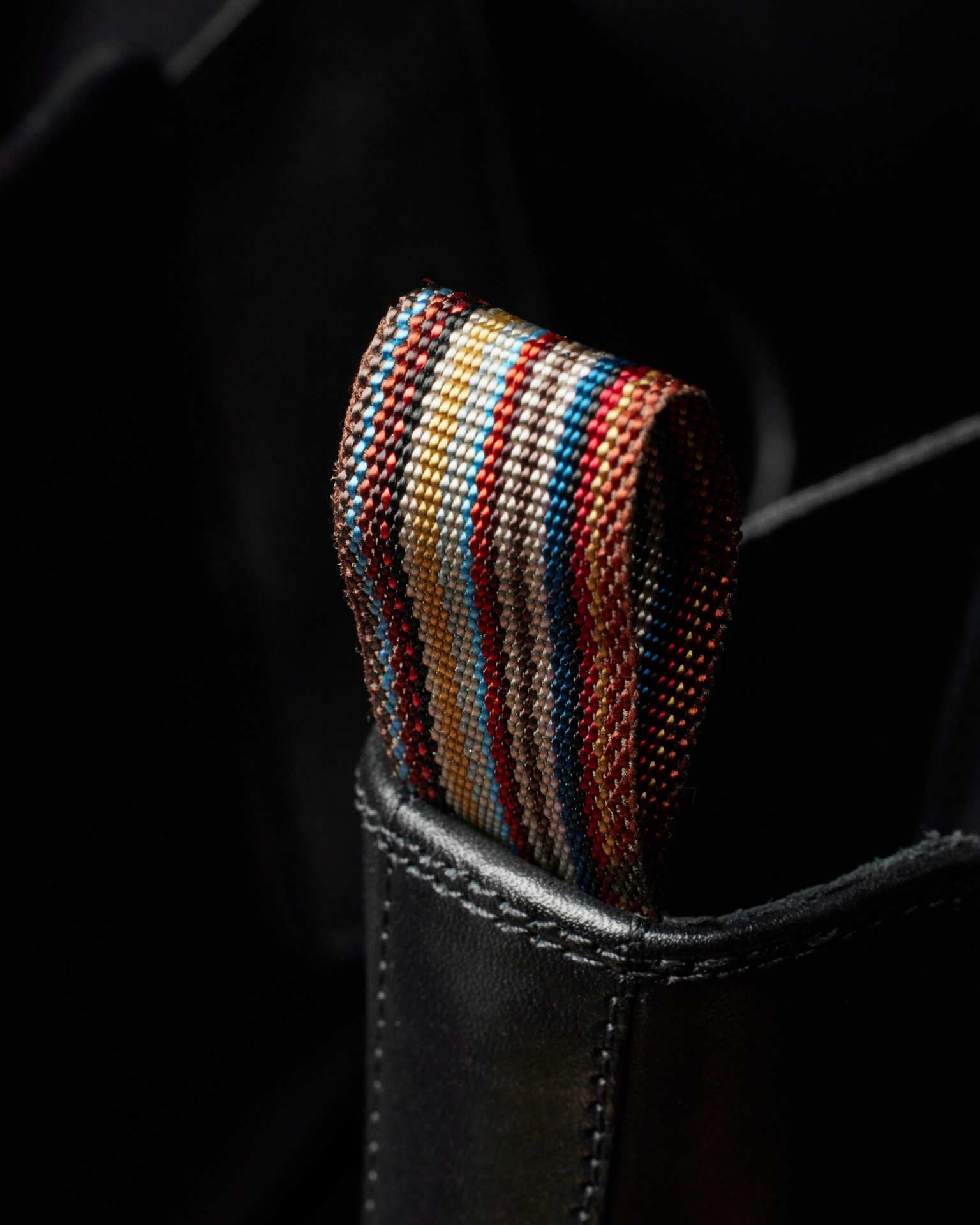 Detail View - Black Leather 'Lawson' Boots Paul Smith
