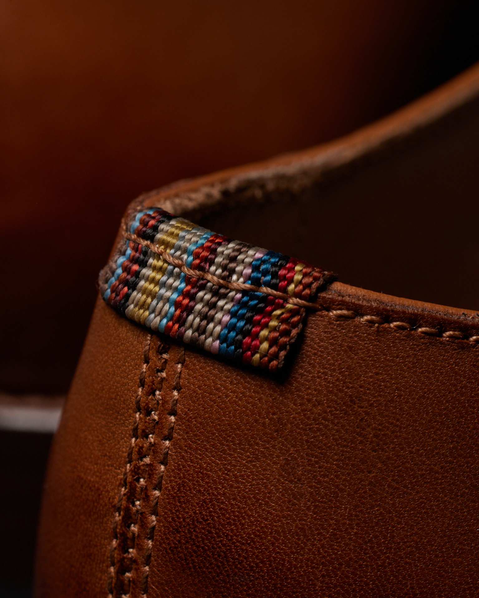Detail View - Leather Tan 'Garson' Shoes Paul Smith