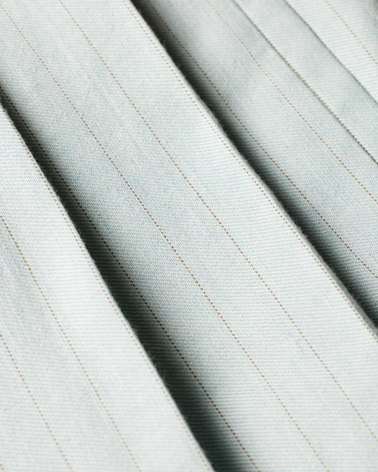Detail View - Women's Light Blue Pinstripe Pleated Tailored Trousers Paul Smith