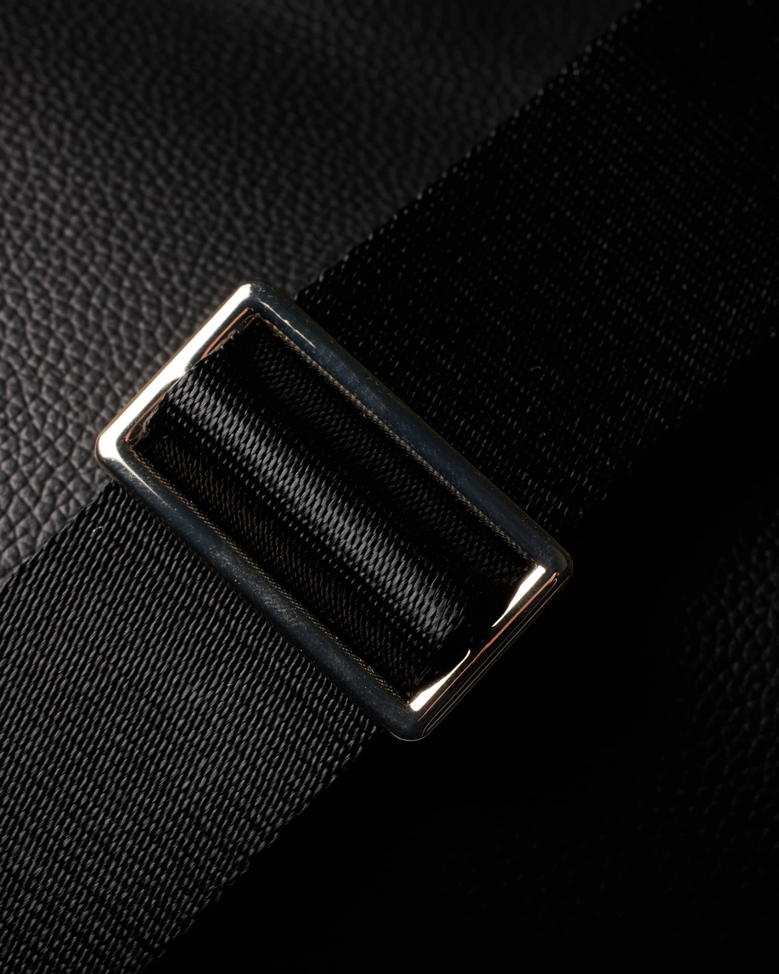 Men's Black Leather 'Signature Stripe' Trim Double-Zip Folio