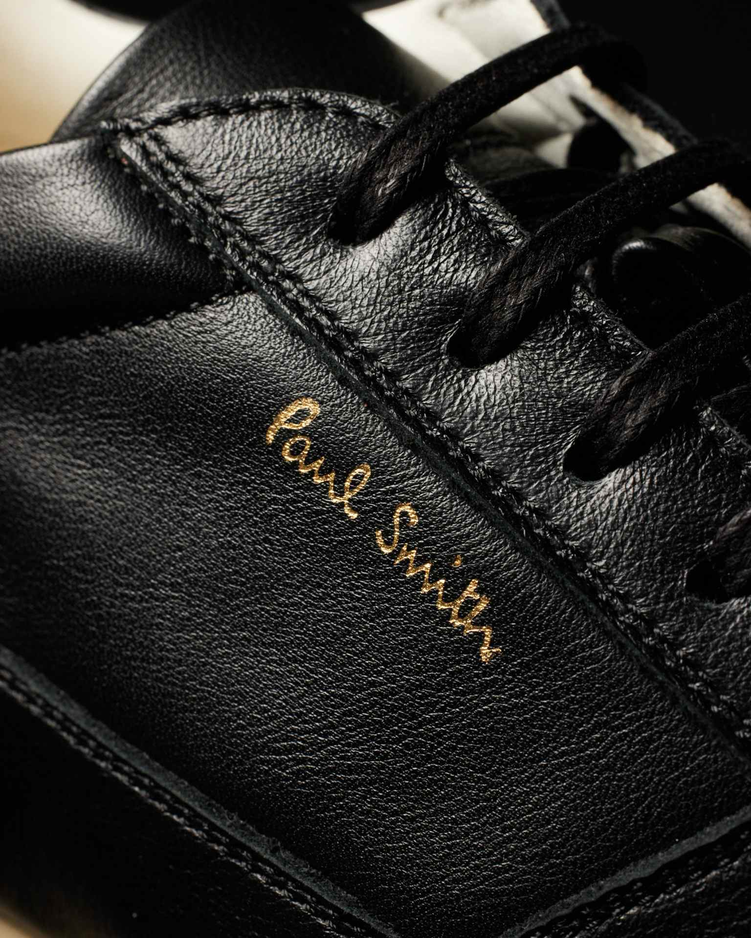Detail View - Women's Black 'Velo' Leather Retro Trainers Paul Smith
