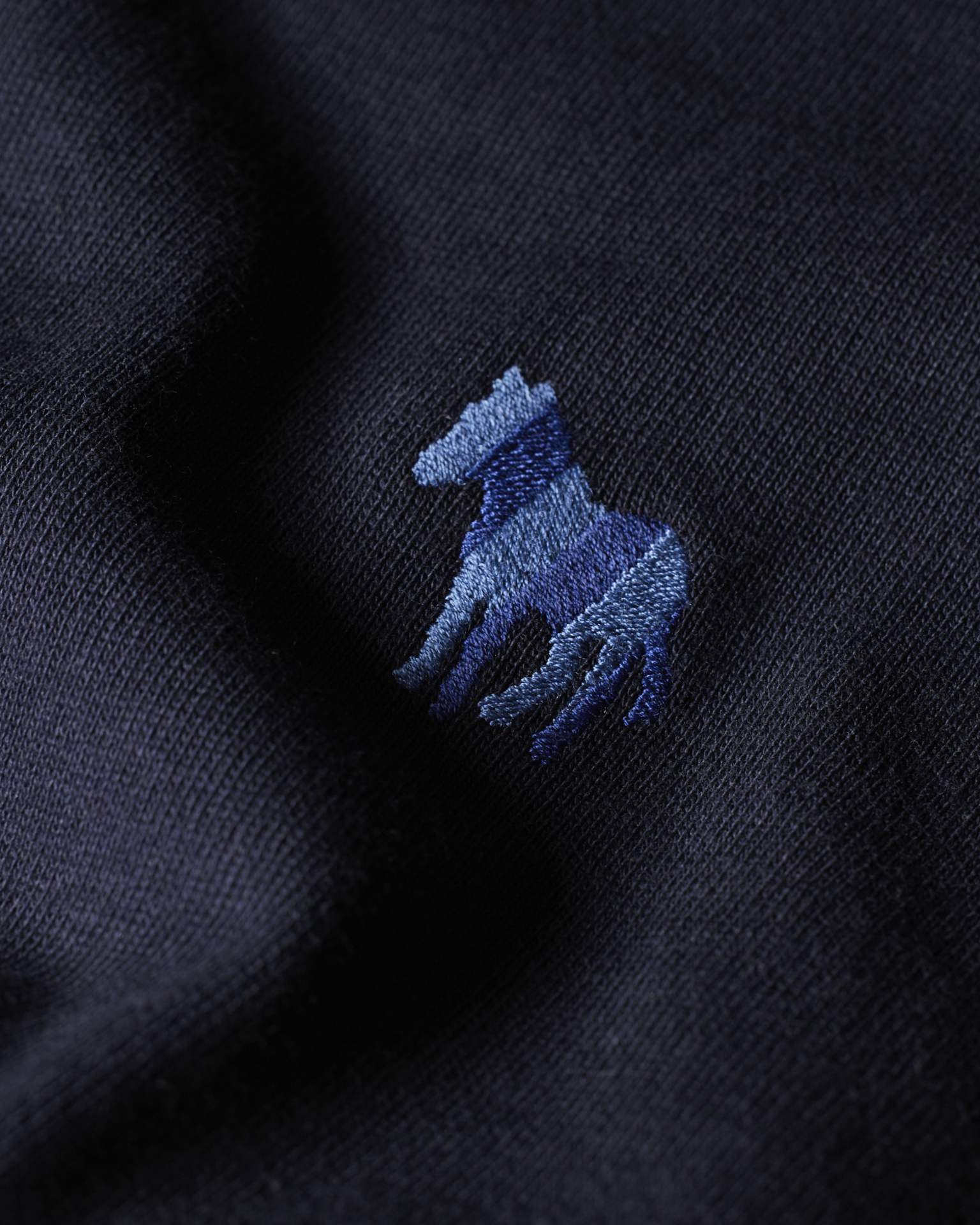 Paul Smith｜ (M2R 204ZE PP5111 79) Black Cotton Embroidered Zebra Logo Sweatshirt