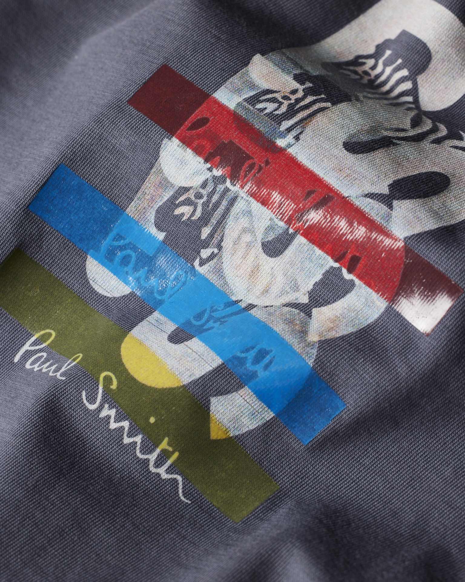 Tシャツ・カットソー Paul Smith SS25 STRIPED T-SHIRT (M2R 220X P22272 62) Men's Grey 'Stripe Zebra' Print T-Shirt