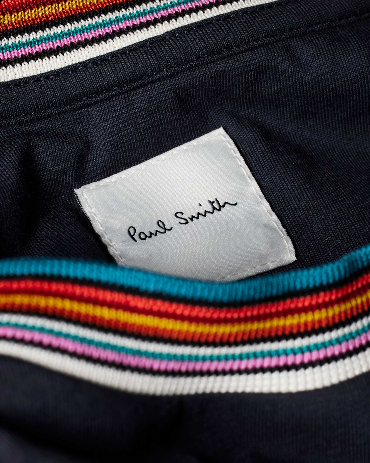 VIP【関税送料無料】希少 Paul Smith Stripe T-shirt Women's Navy Blue 'Signature Stripe' Crew Neck T-Shirt Paul