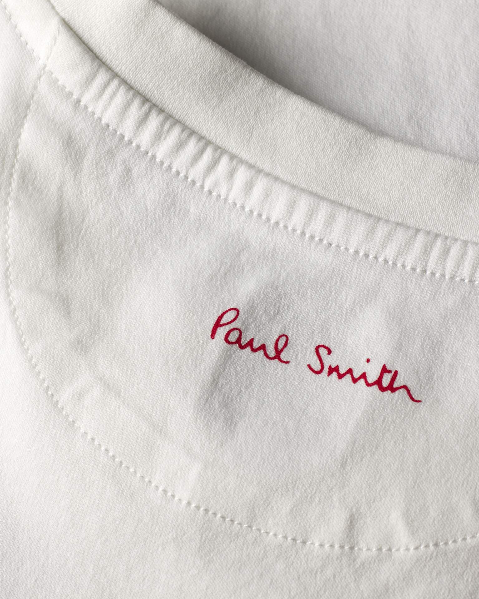 トップス PaulSmith 13AW TRIANGLE PRINT SHIRT White 'Signature Stripe Triangle' Print T-Shirt