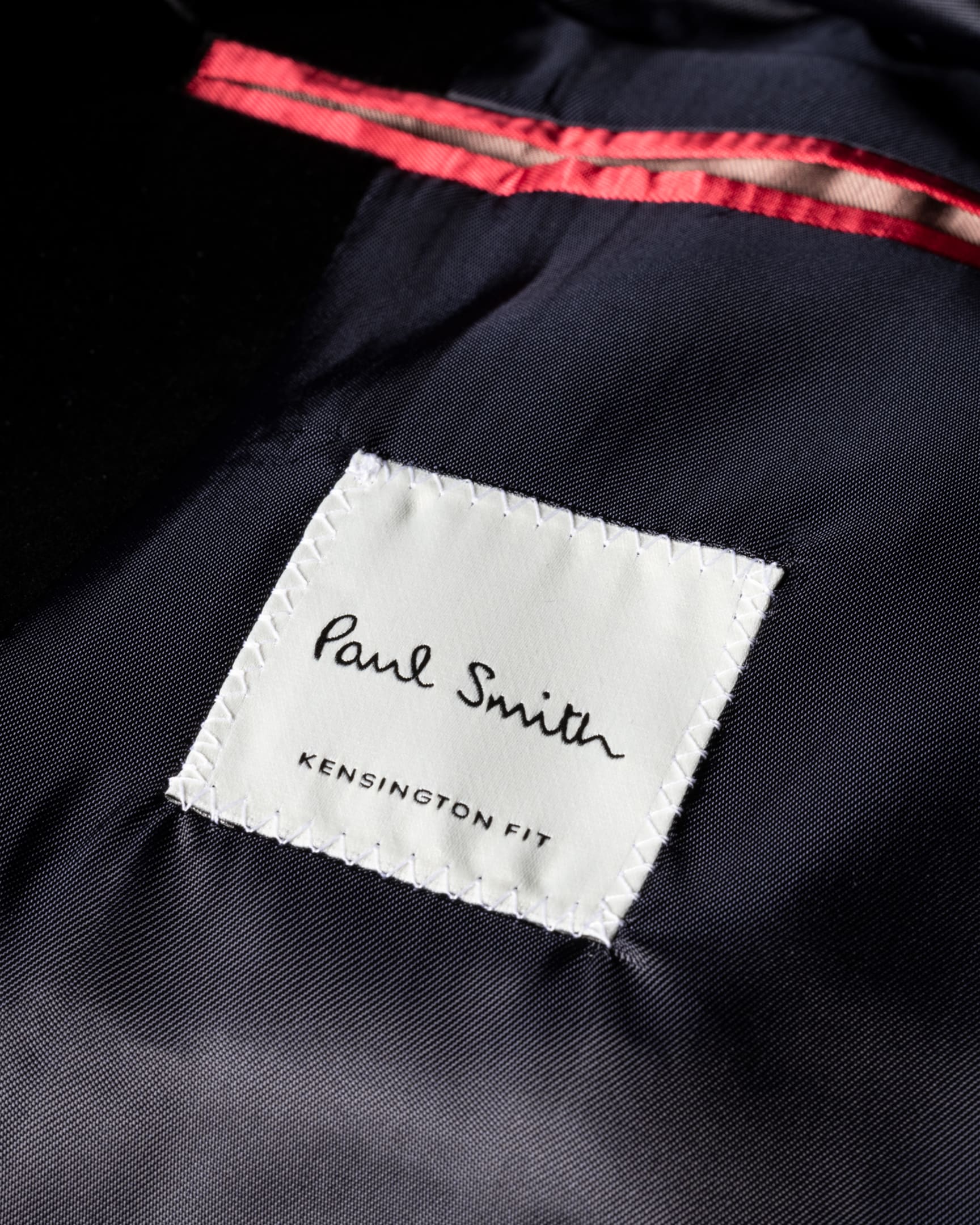 Detail View - The Kensington - Slim-Fit Black Velvet Two-Button Blazer Paul Smith