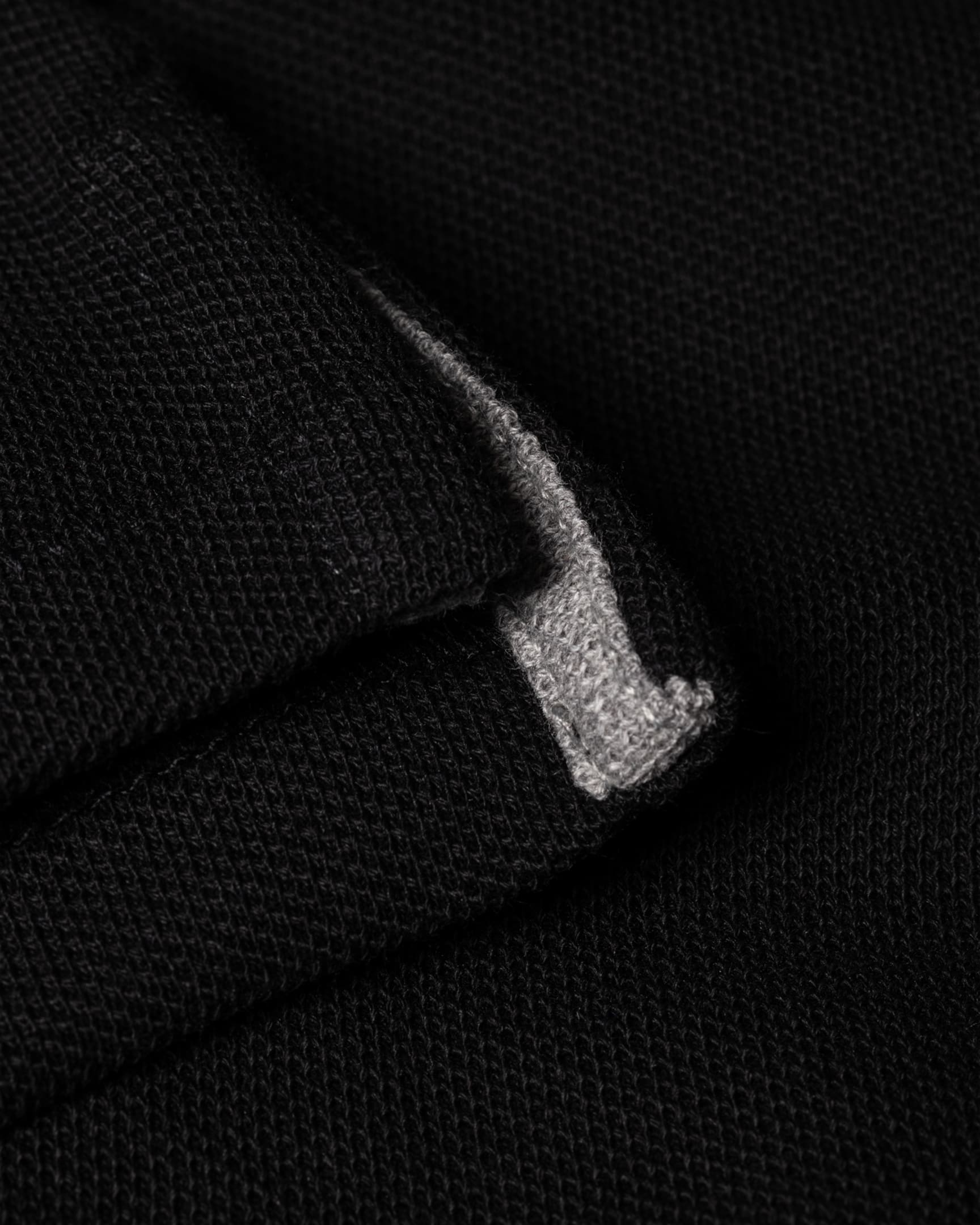 Detail View - Black Cotton Zebra Logo Long-Sleeve Polo Shirt Paul Smith 