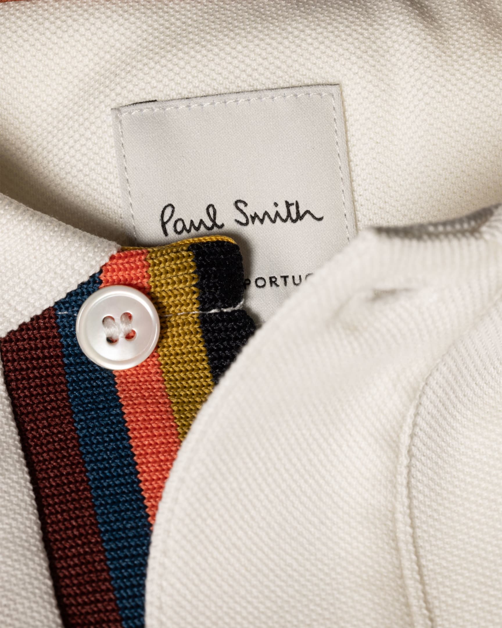 Detail View - 'Artist Stripe' Placket Polo Shirt Paul Smith