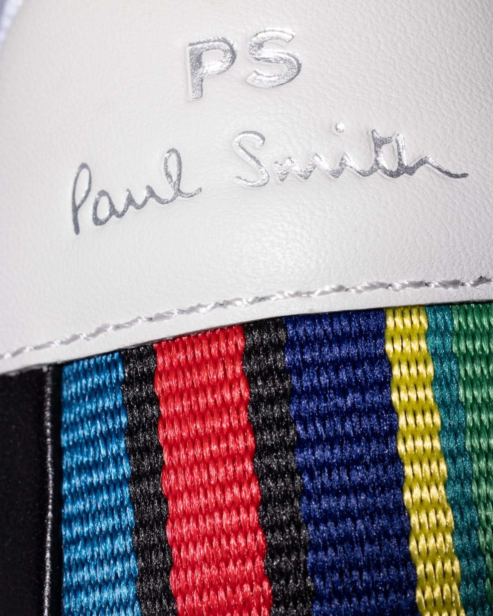 Detail View - Black Leather 'Rex' Trainers Paul Smith