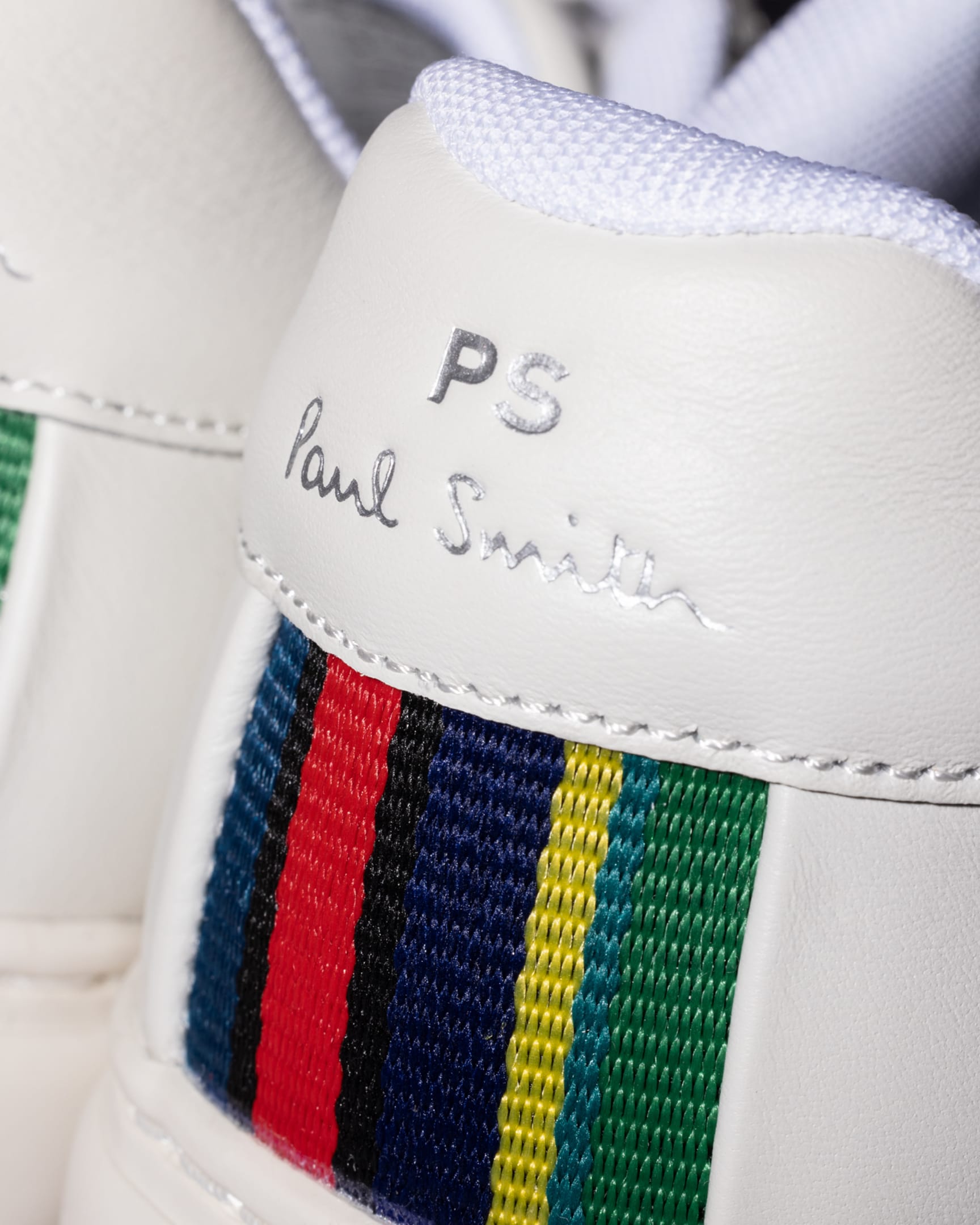 Detail View - White Leather 'Rex' Trainers Paul Smtih