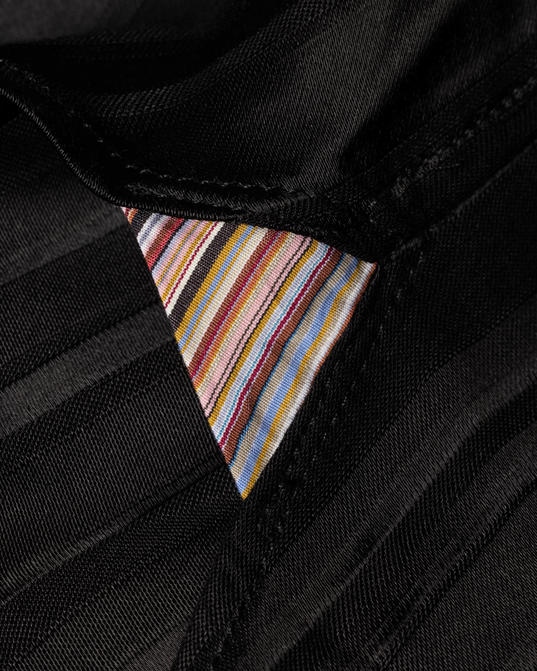 Detail View - Women's Black 'Shadow Stripe' Shirt Paul Smith