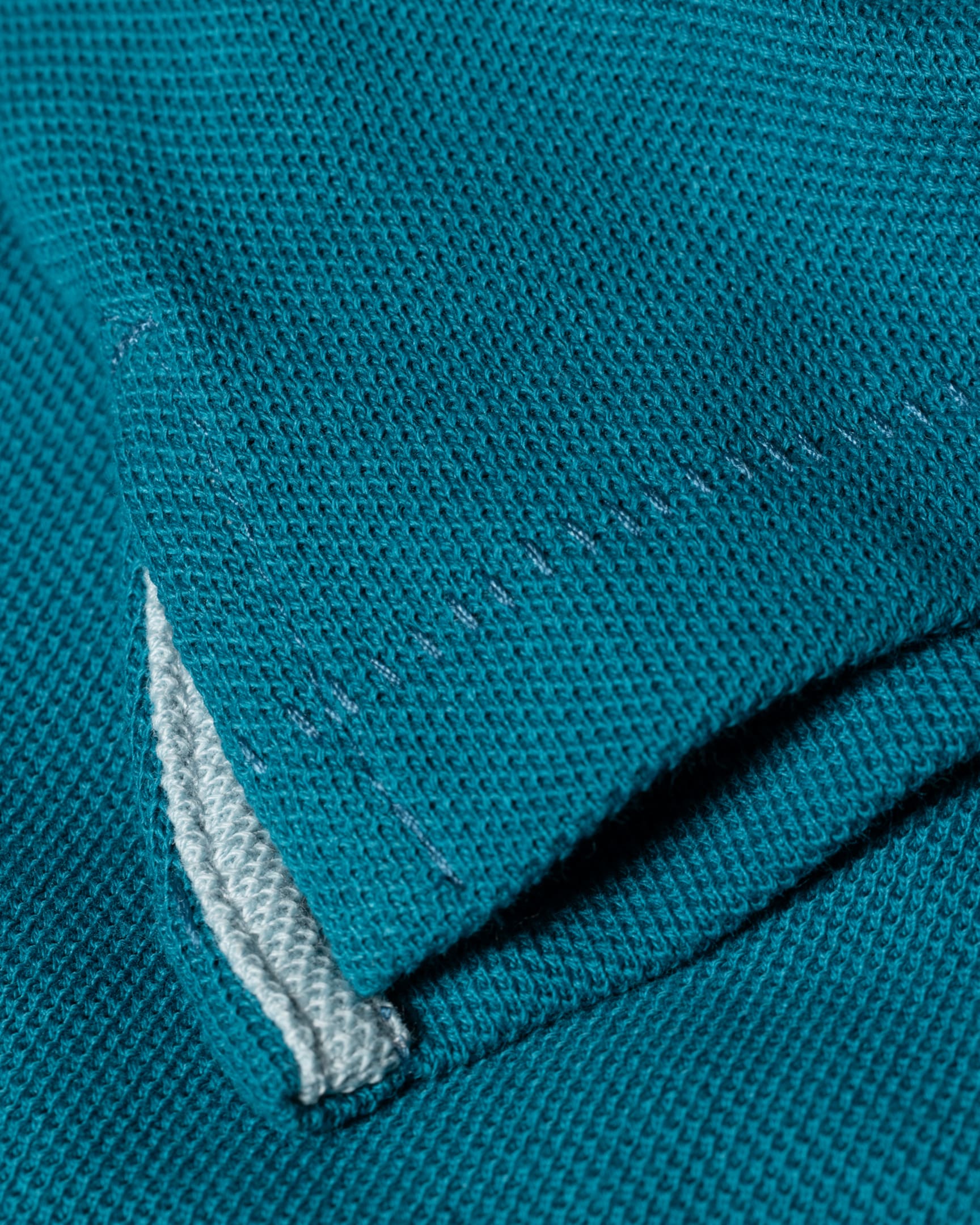 Detail View - Teal Blue Long-Sleeve Zebra Logo Polo Shirt Paul Smith
