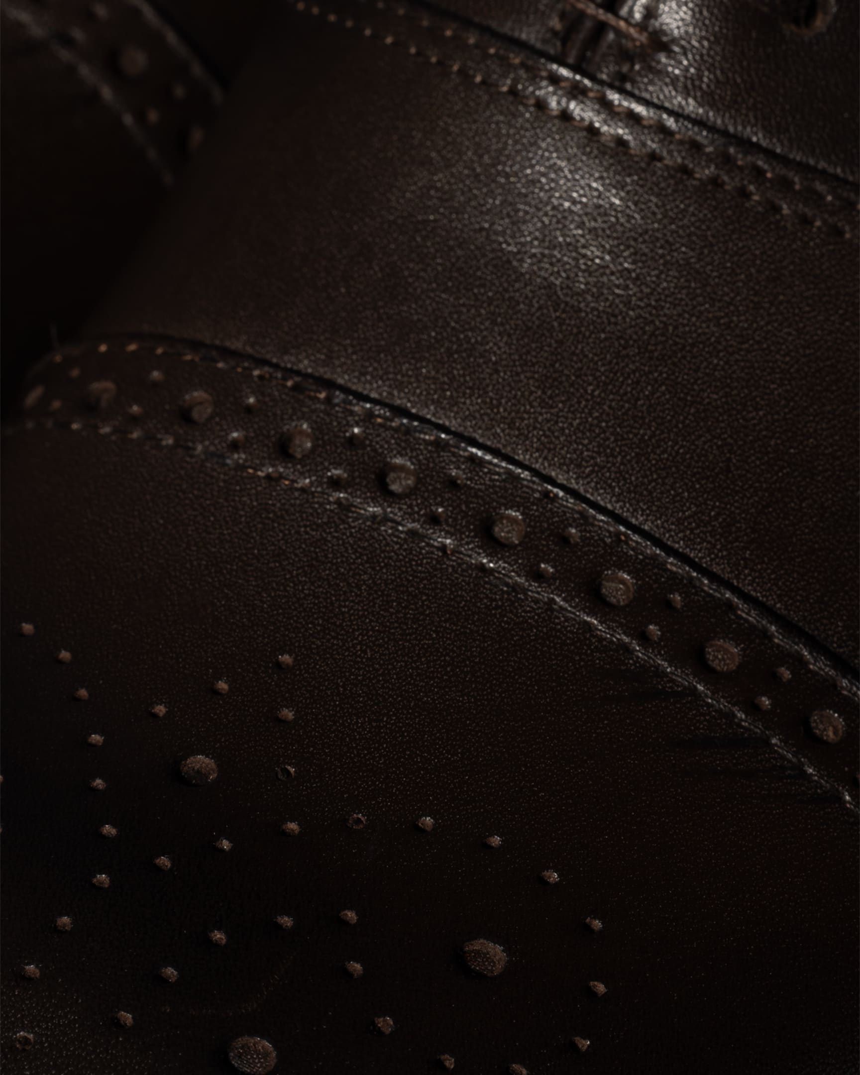 Detail View - Dark Brown Leather 'Maltby' Shoes Paul Smith