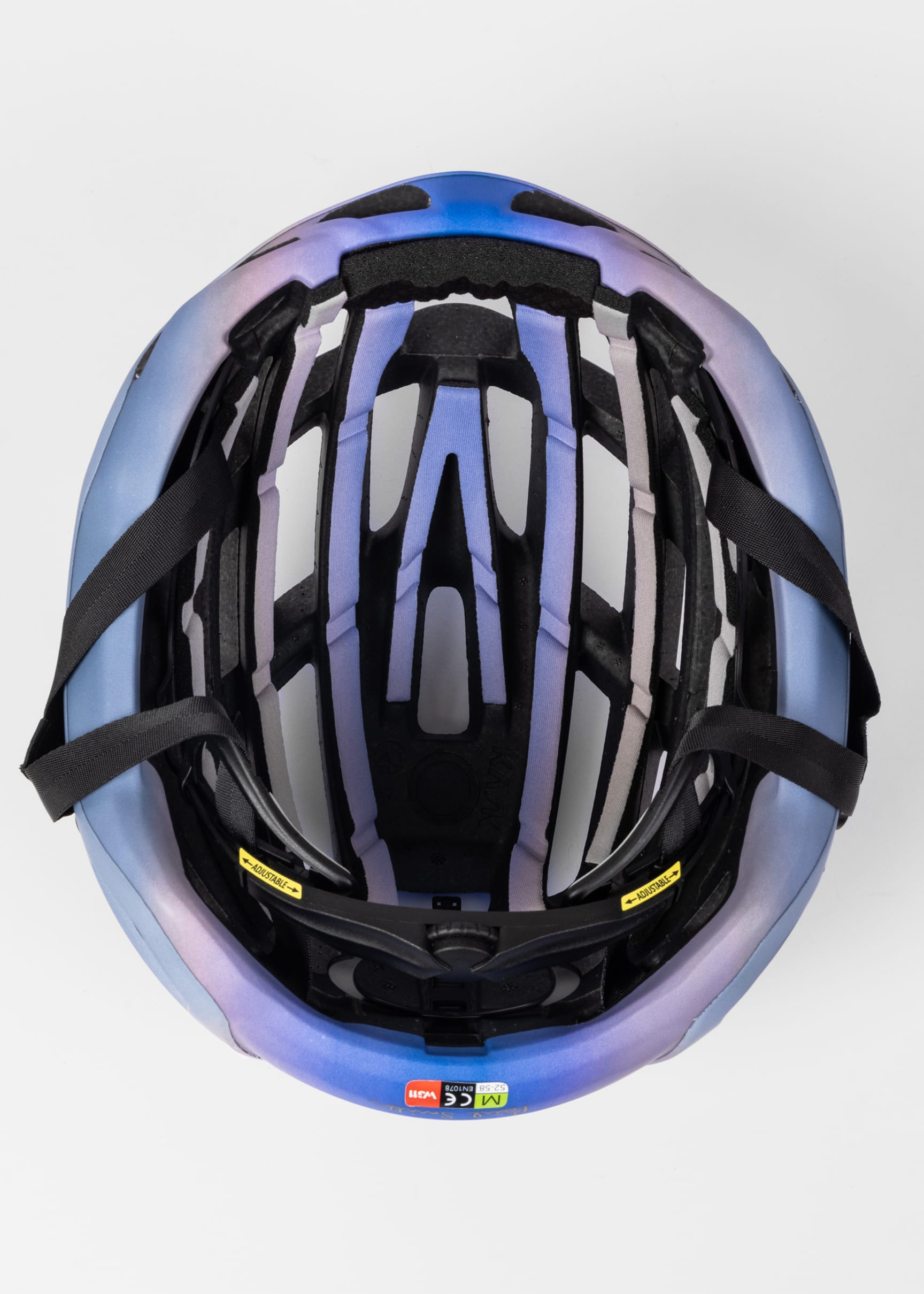 Detail View - Paul Smith + Kask 'Untitled Stripe' Valegro Cycling Helmet Paul Smith