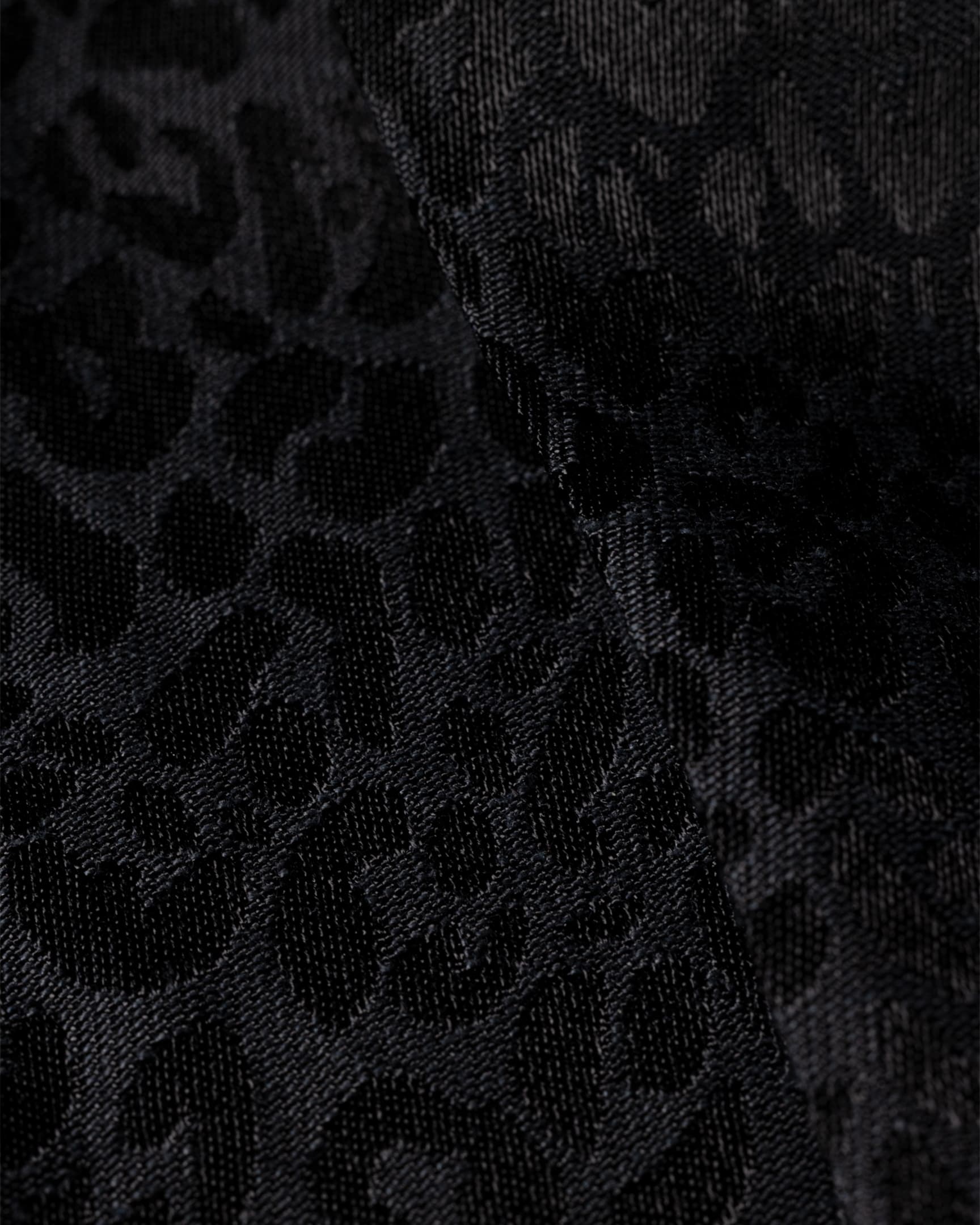 Black - Jacquard Weave Cotton Elasticated Pant