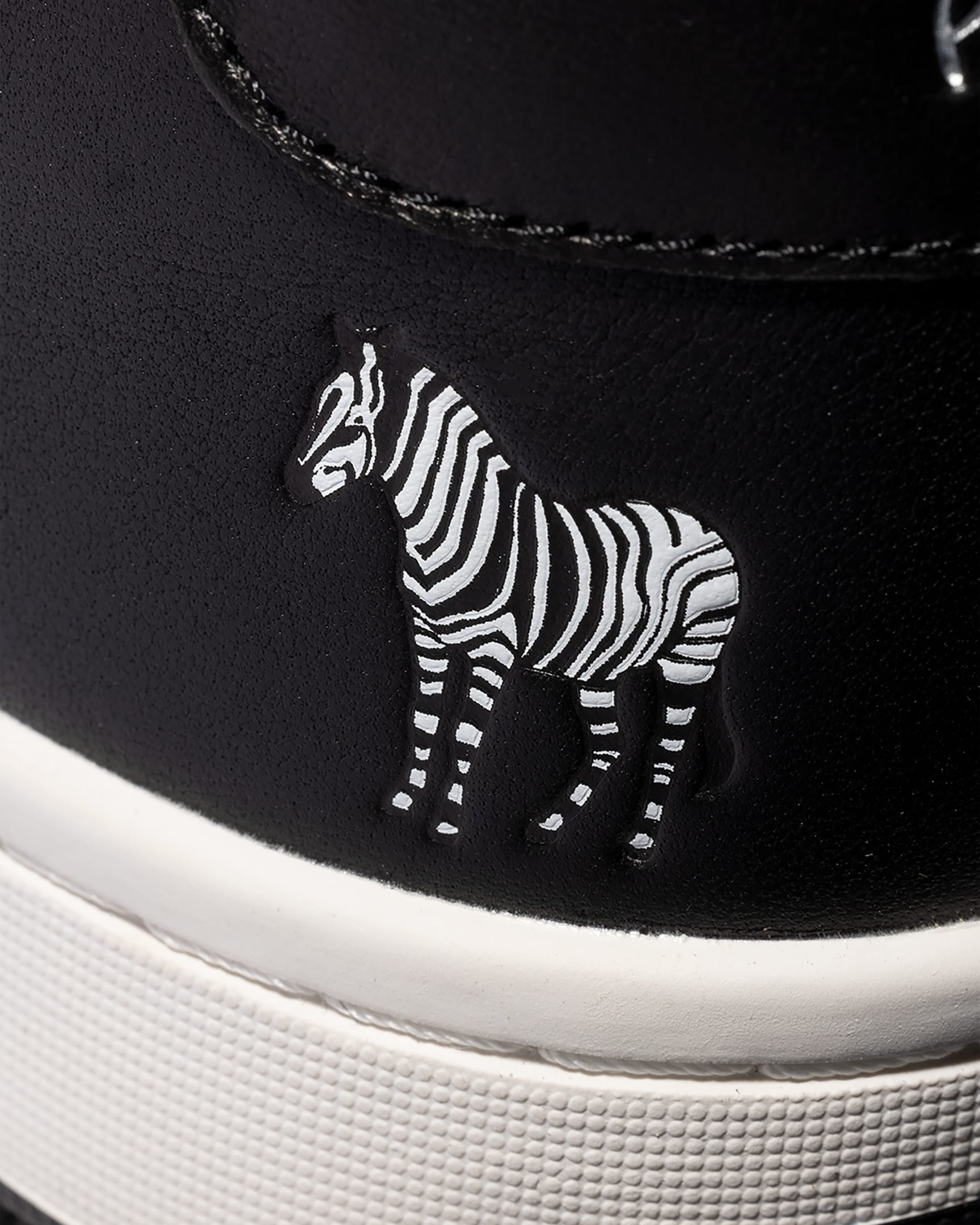 Men s Black Leather Albany Sneakers
