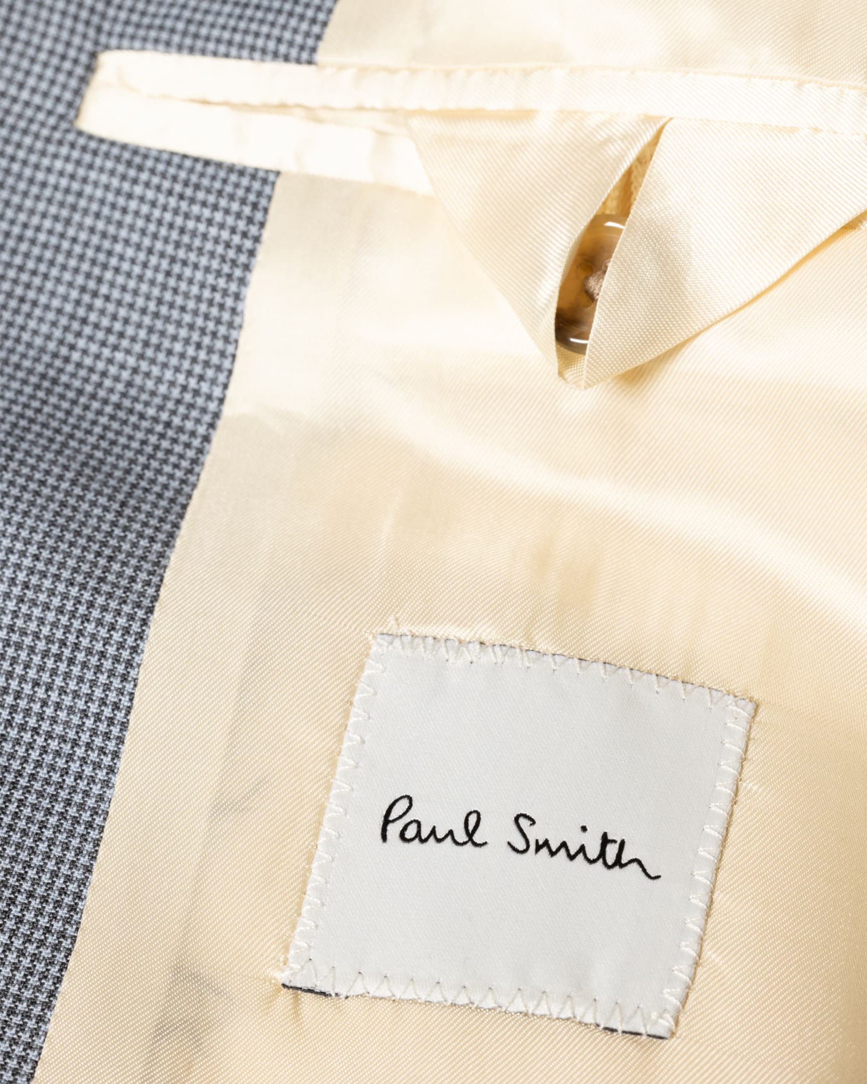 Light Blue Micro Houndstooth Wool Mohair Suit