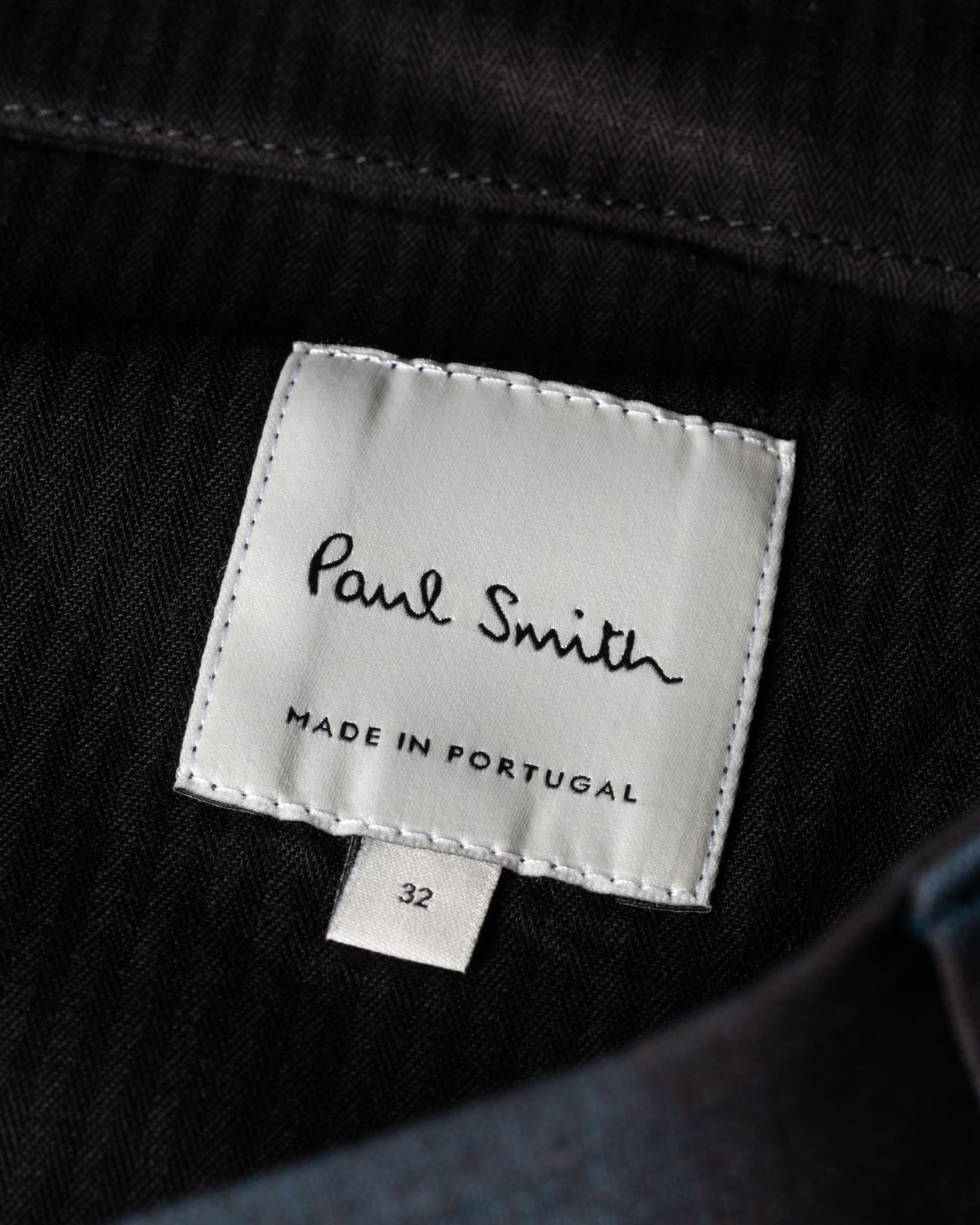 Detail View - Slate Blue Wool Trousers Paul Smith