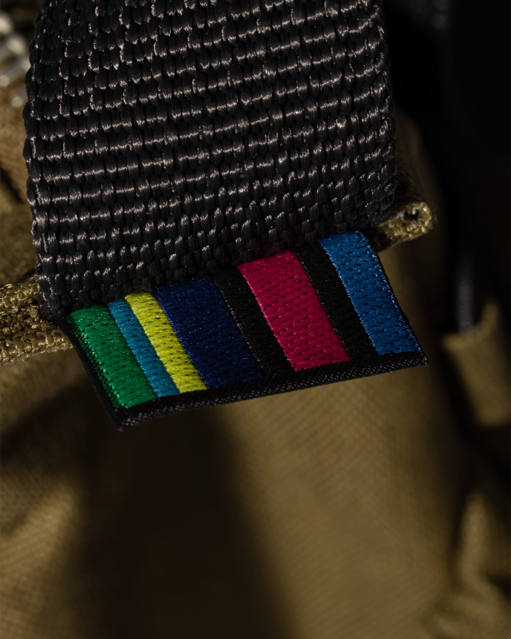 Khaki Nylon Utility Messenger Bag