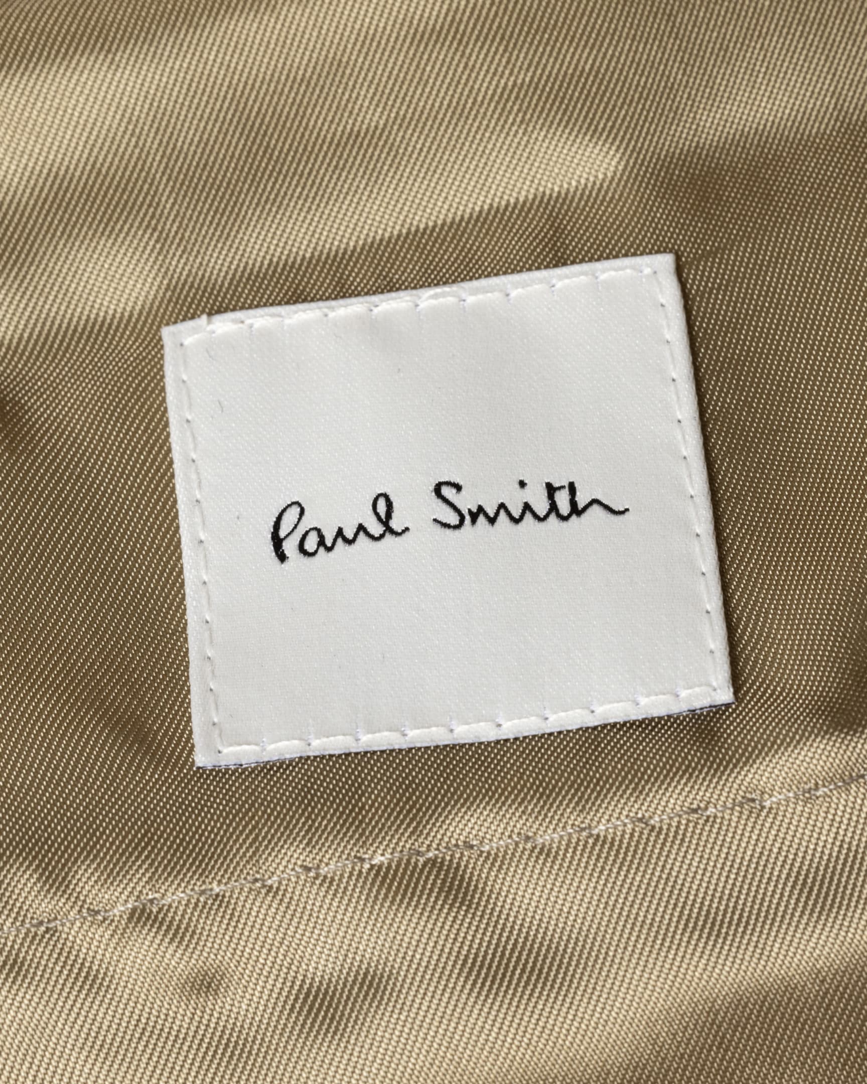 Detail View - Women's Pale Khaki Linen Cargo Trousers Paul Smith