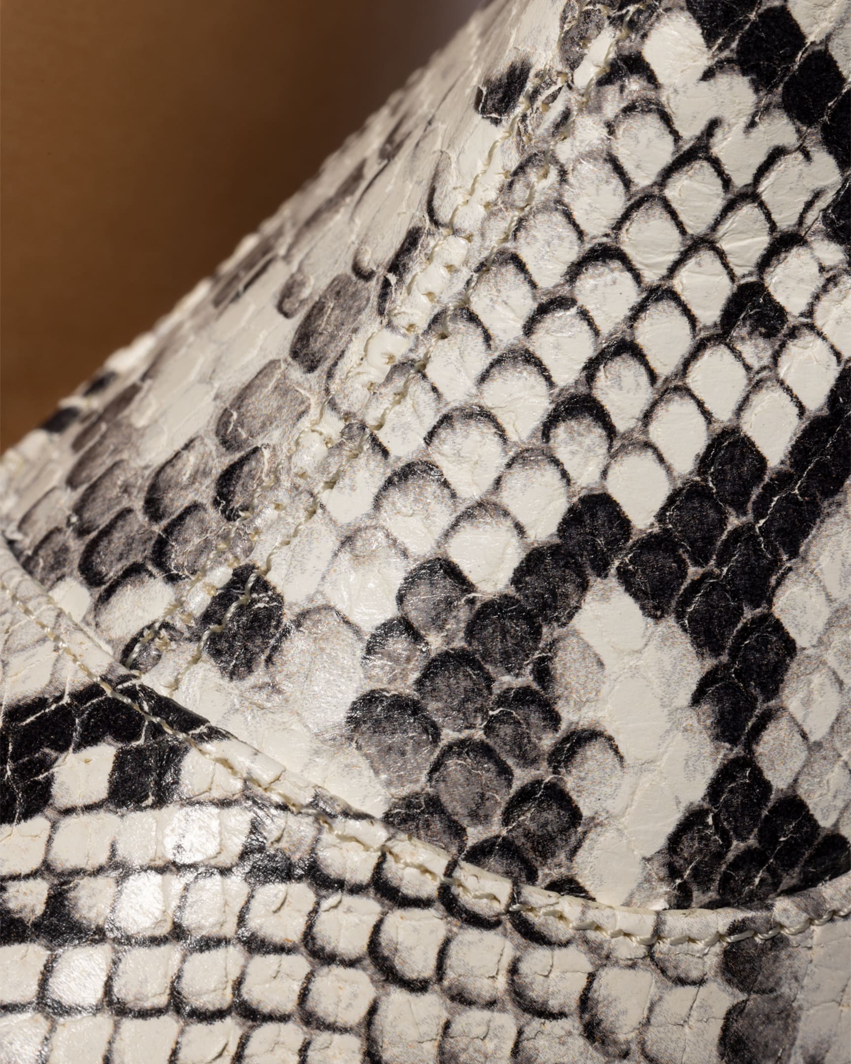 Detail View - Women's Cream Snake Print 'Sarita' Boots Paul Smith