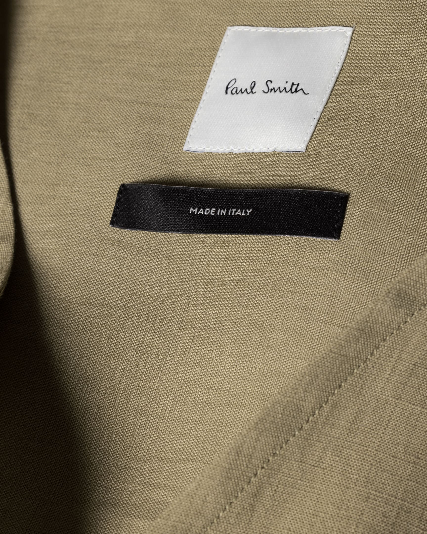 Detail View - Women's Pale Khaki Linen Tie Waist Dress Paul Smith