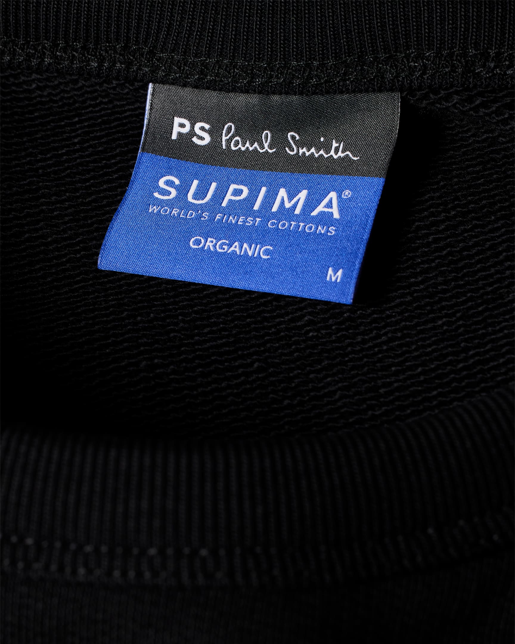 Men's Black Supima Cotton 'Zebra Skull' Print Sweatshirt