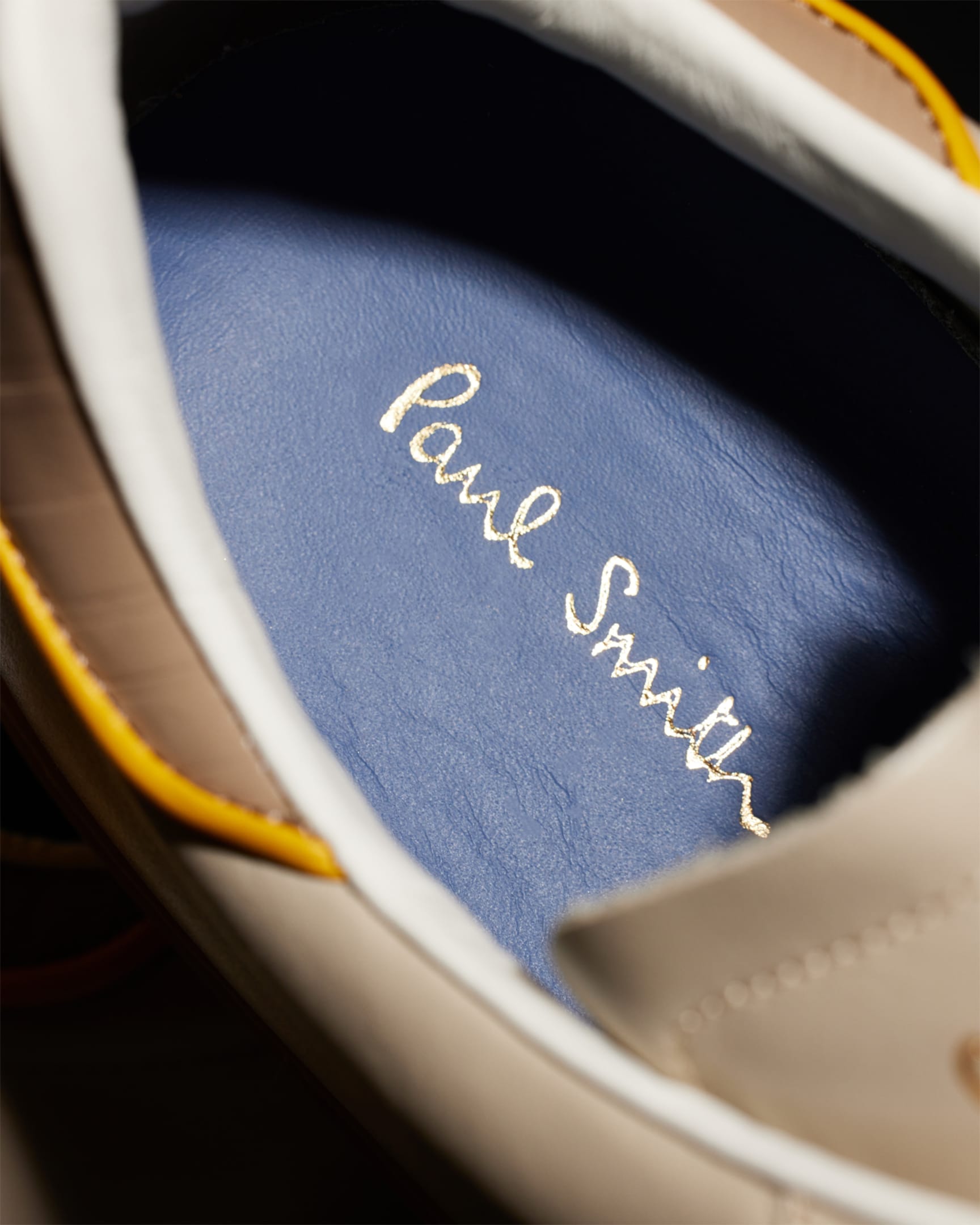 Detail View - Stone Leather 'Beck' Trainers Paul Smith