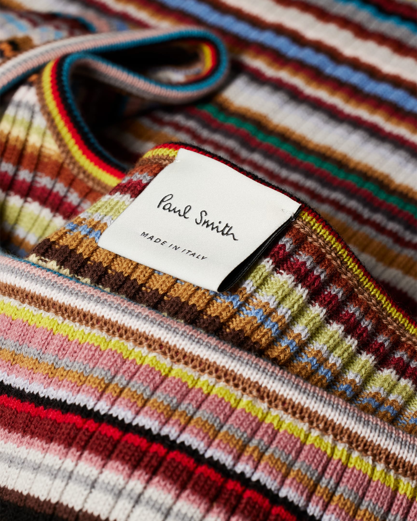Detail View - Women's 'Signature Stripe' Knitted Dress Paul Smith
