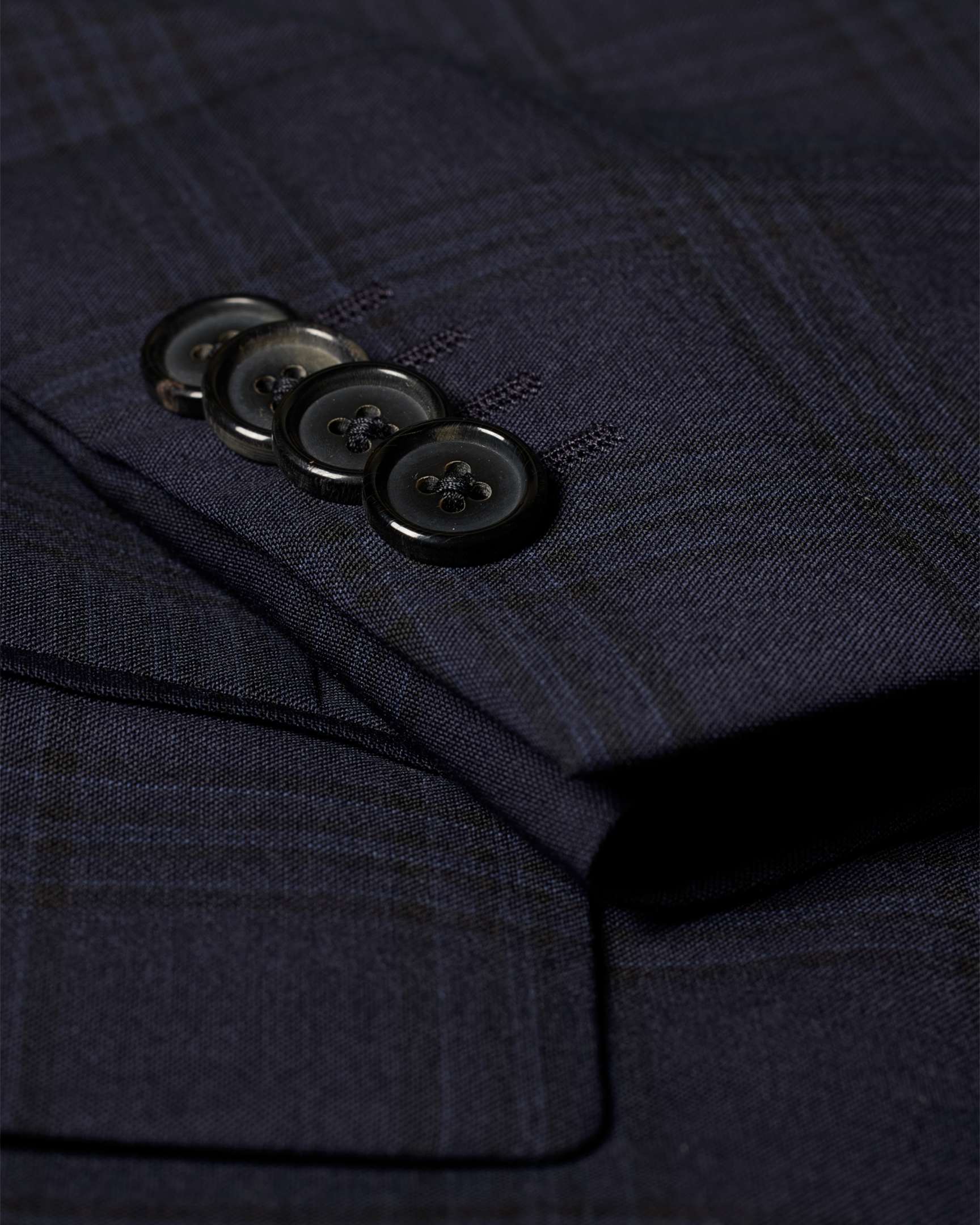 PAUL SMITH Size 42 Navy Wool Silk Notch Lapel Suit main image 1