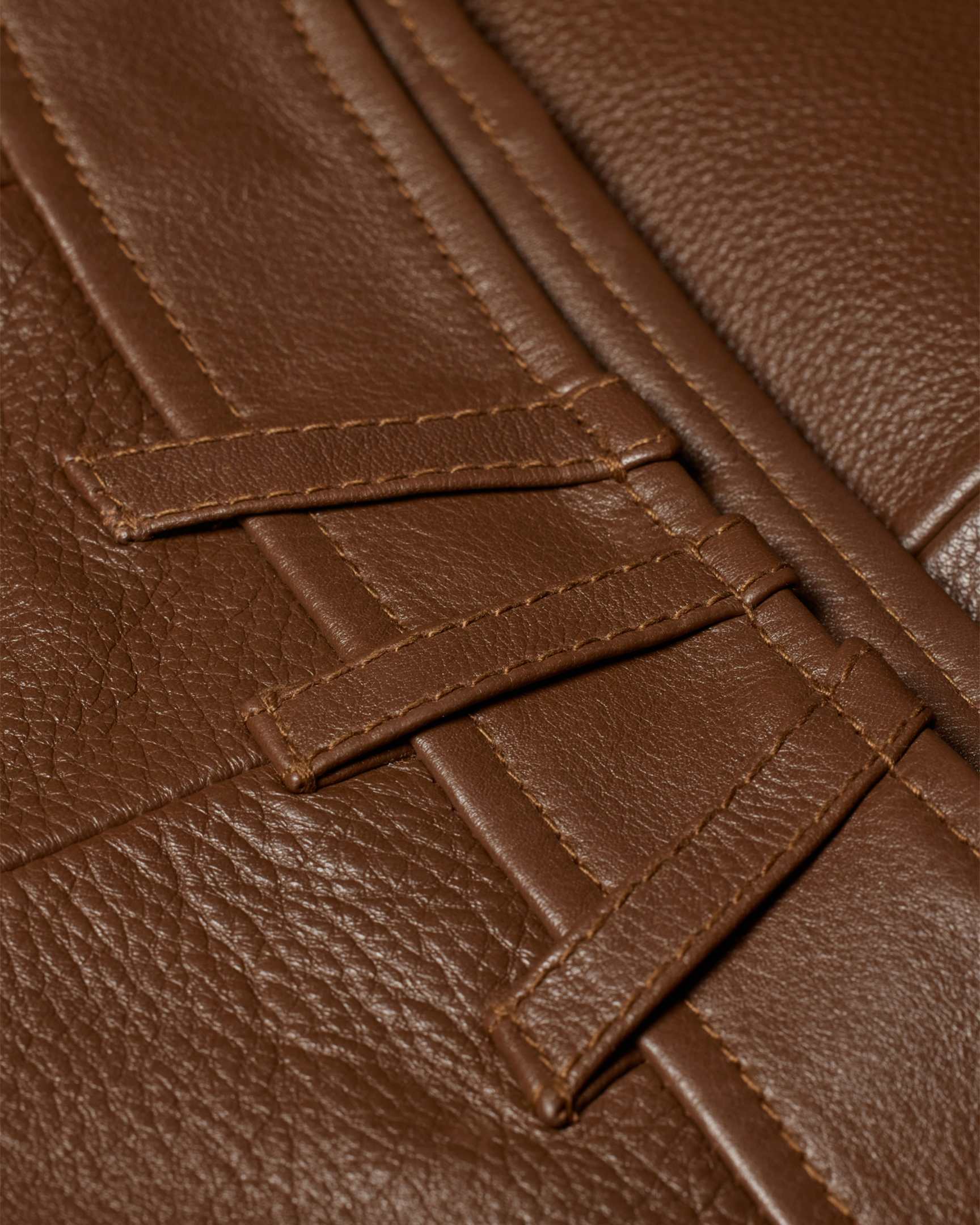 Brown leather skirt