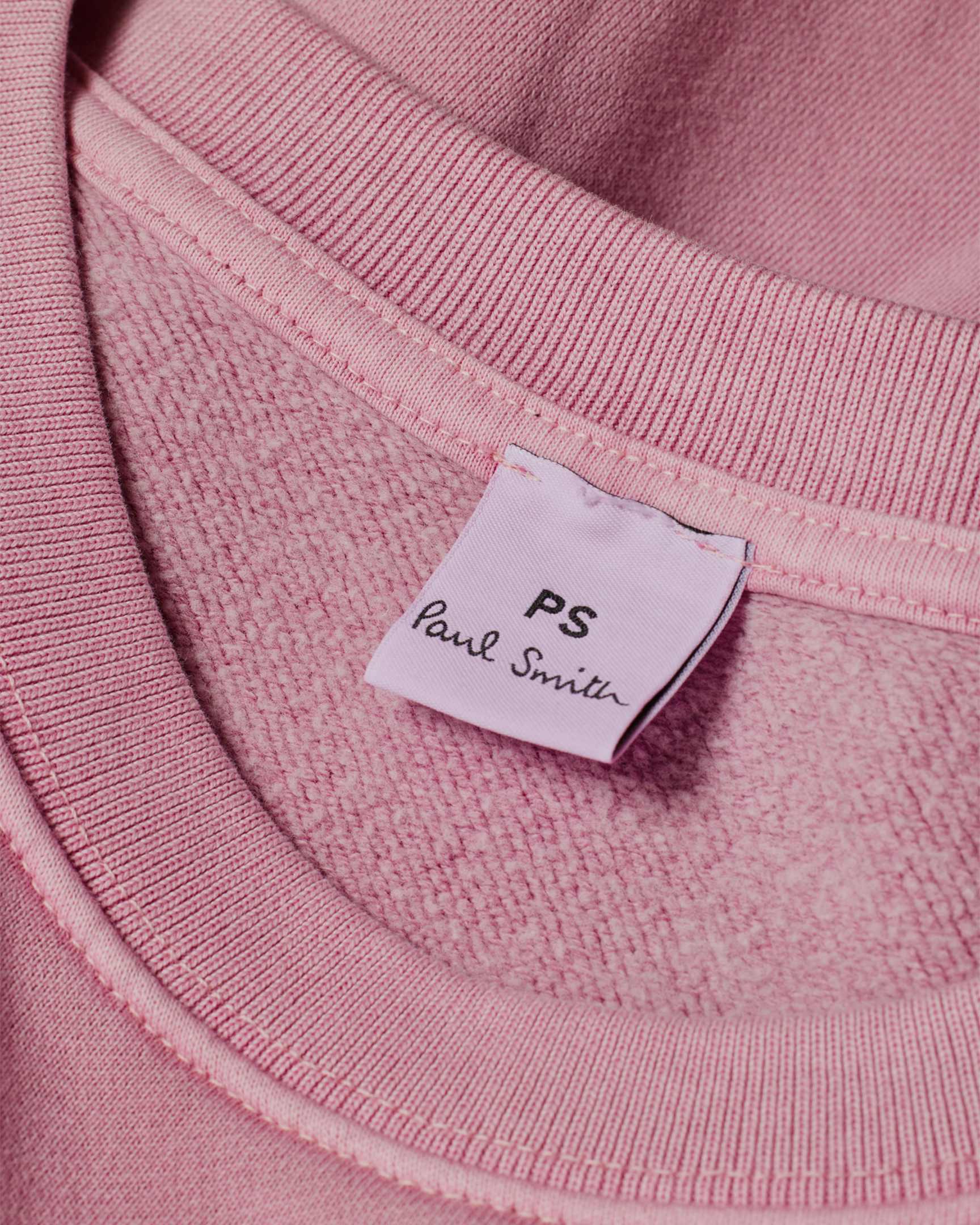 Detail View - Women's Mauve Cotton Oversized 'Happy' Sweatshirt Paul Smith