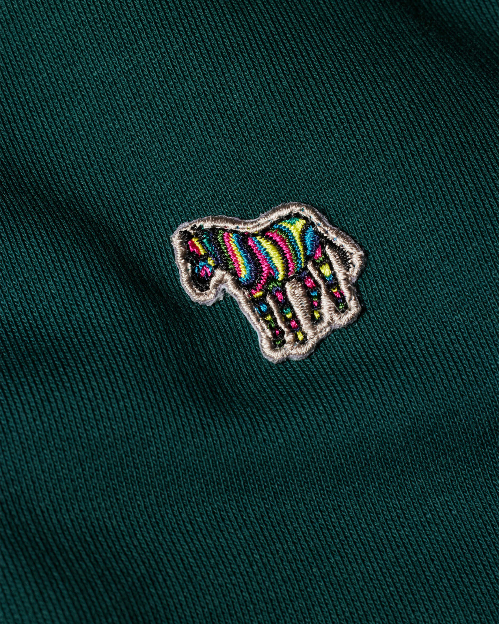 Dark Green Zebra Logo Organic Cotton Sweatshirt