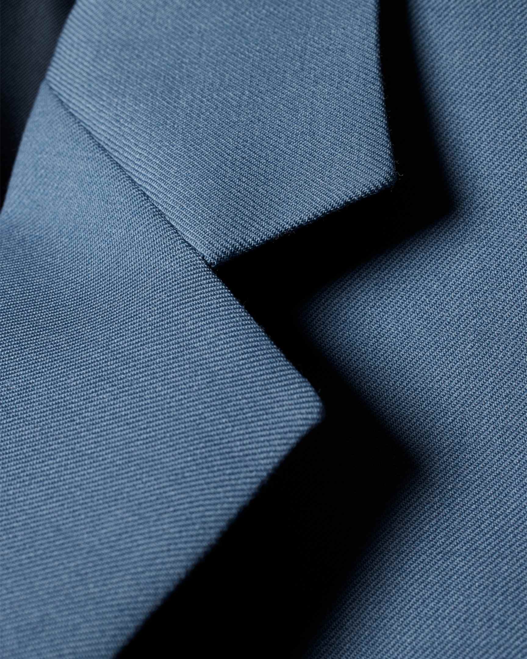 Women #39 s A Suit To Travel In Dusty Blue Wool Two Button Blazer