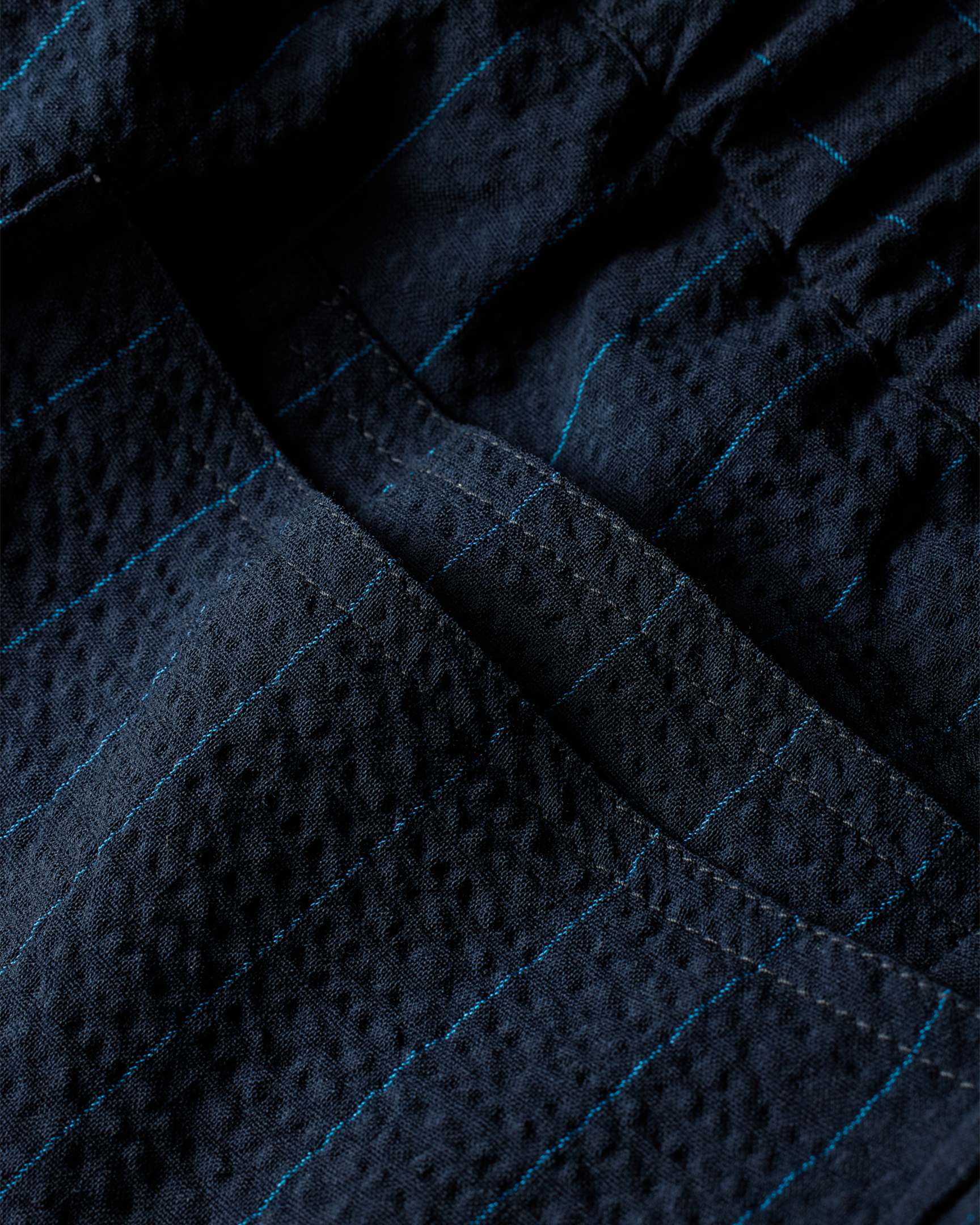 Mens Seersucker Stretch Pant Navy ~ Black main image 1