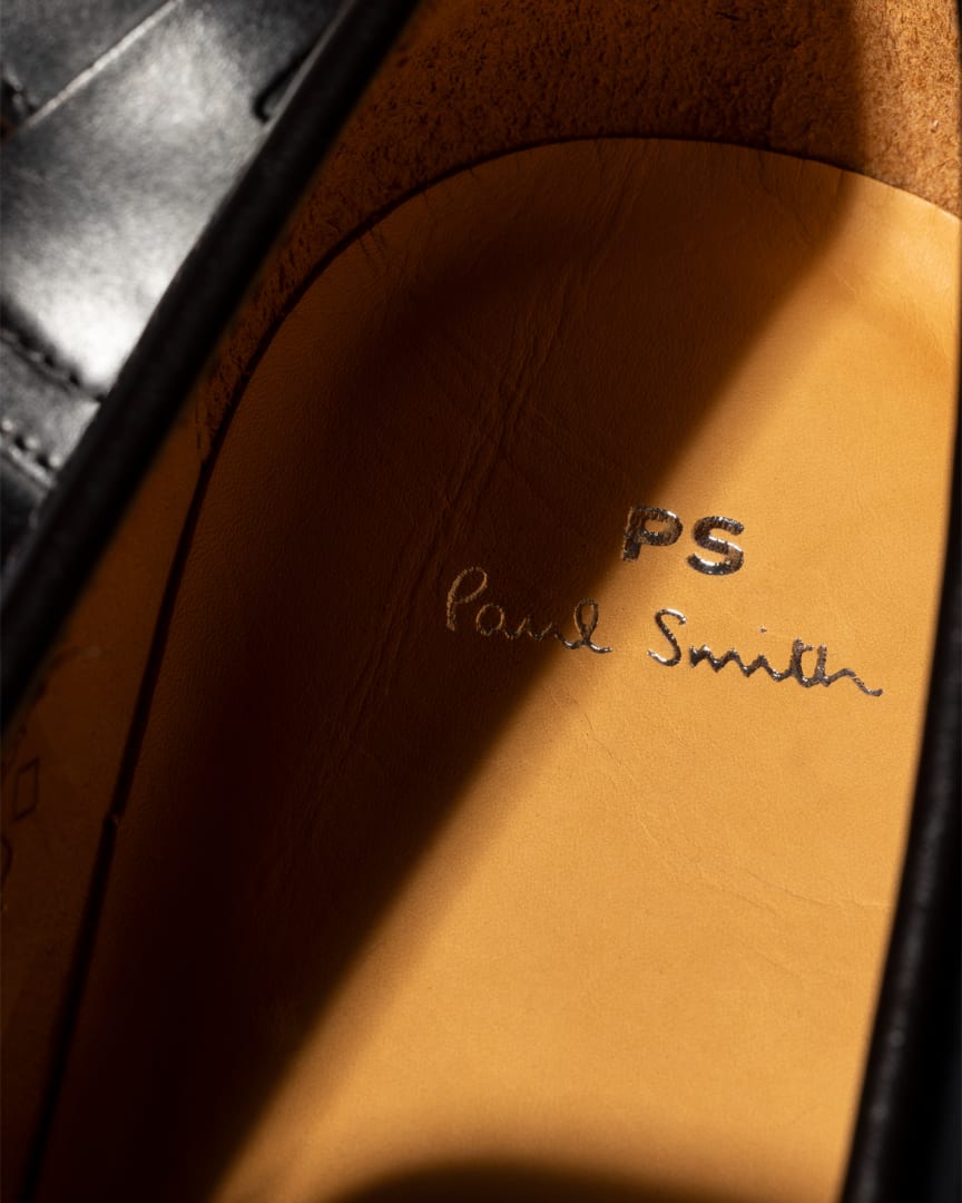 Detail View - Dark Brown Leather 'Remi' Loafers Paul Smith