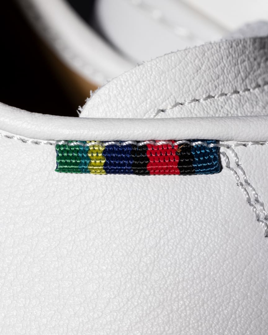 Men's White Calf Leather 'Miyata' Sneakers