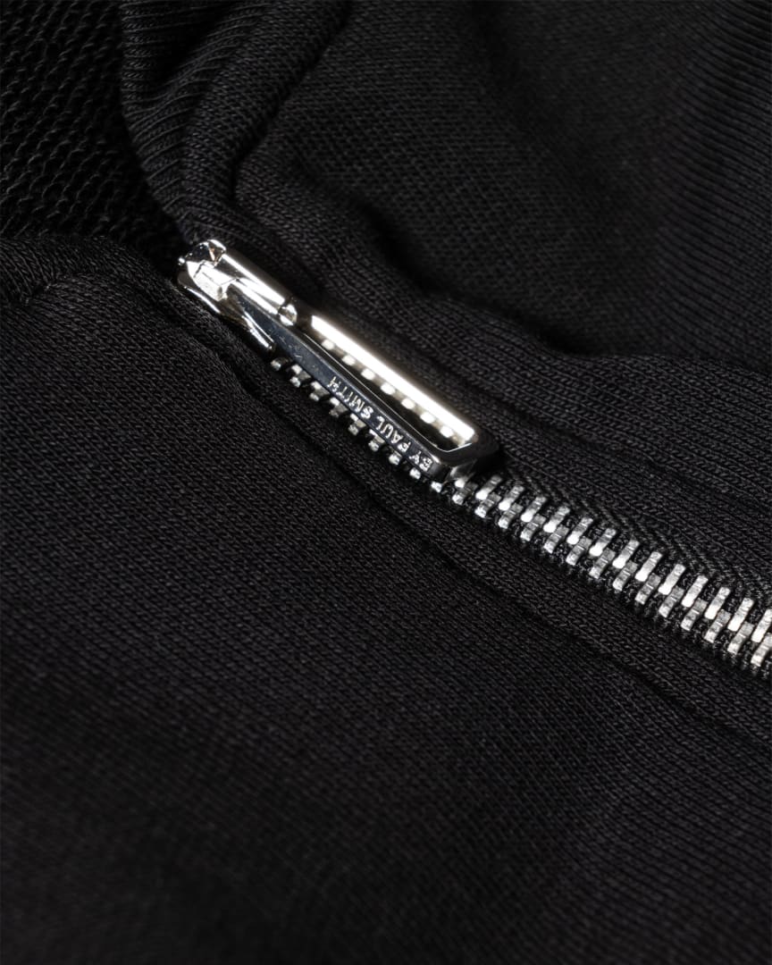 Detail View - Black Zebra Logo Organic Cotton Bomber Jacket Paul Smith