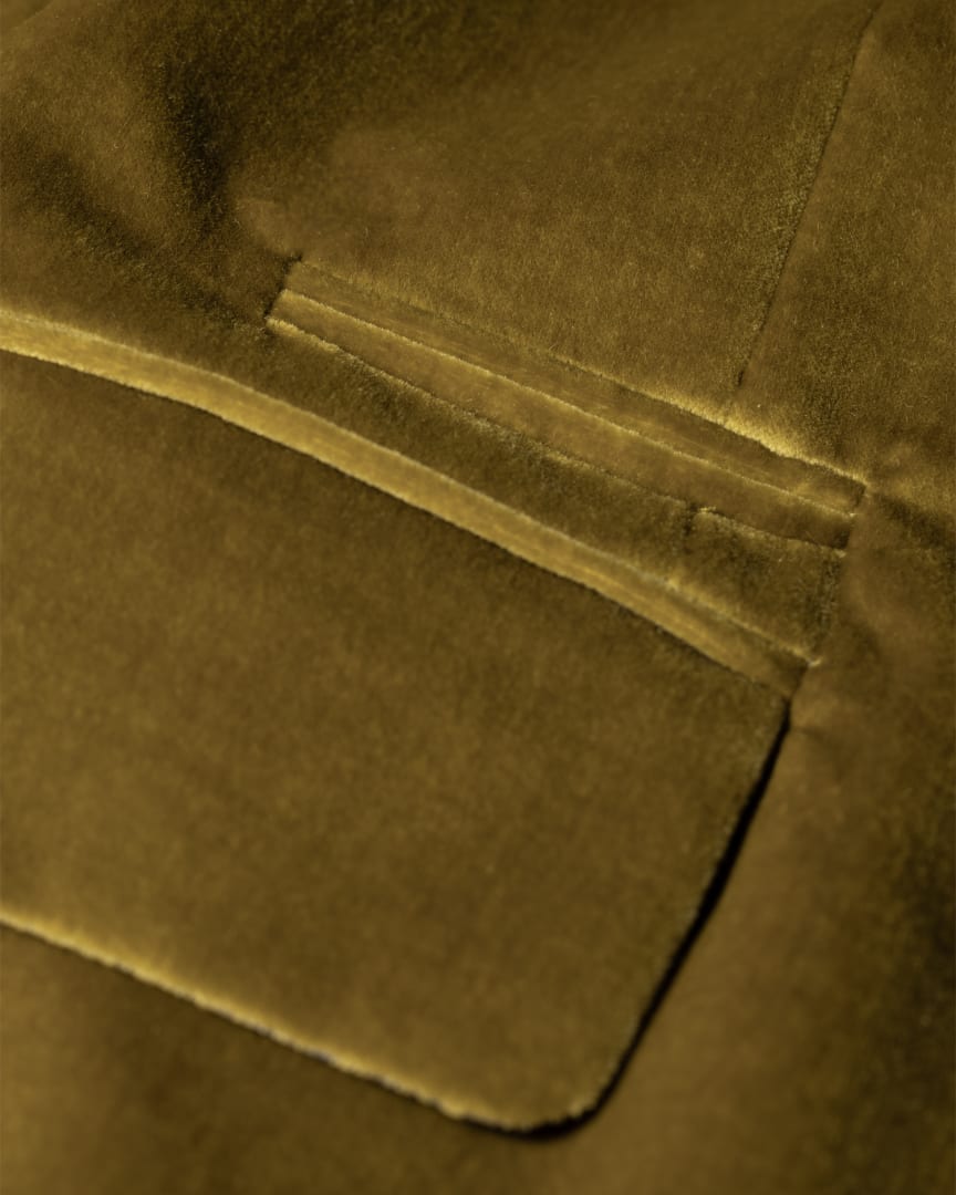 Men's Chartreuse Velvet Blazer
