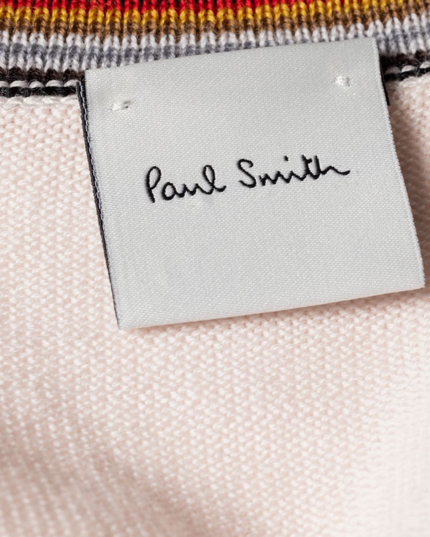 Detail View - Women's Ivory Merino Wool 'Signature Stripe' Cardigan Paul Smith