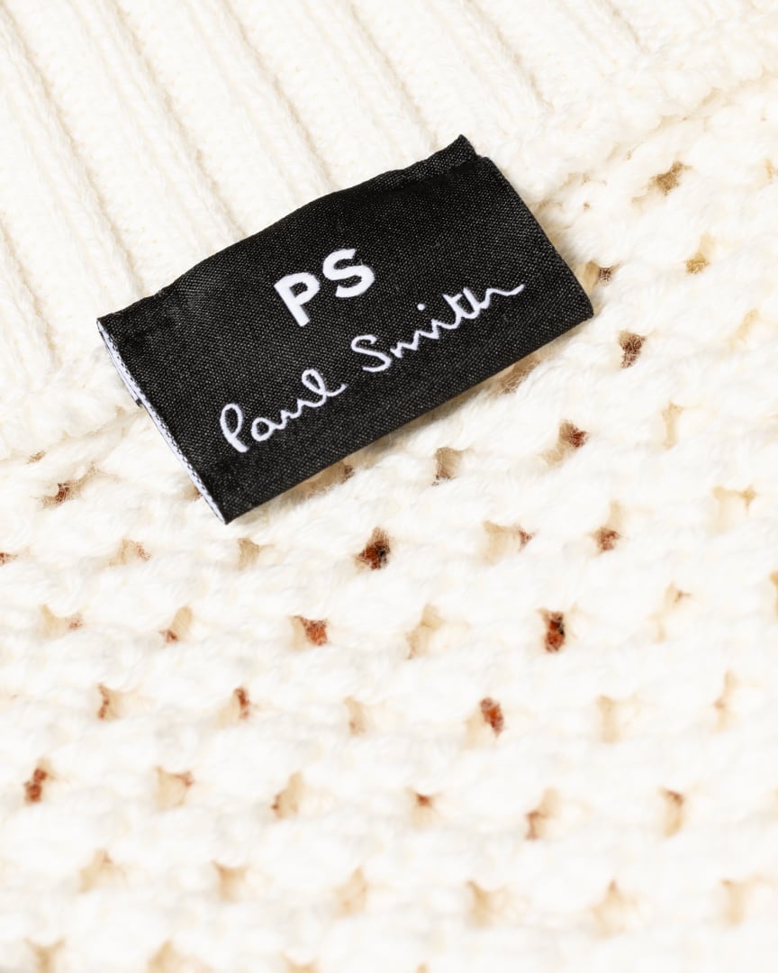 Detail View - Women's Ecru Crochet 'Sunray' Cardigan Paul Smith