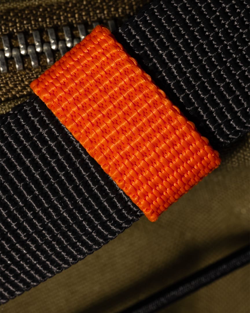 Khaki Nylon Utility Messenger Bag