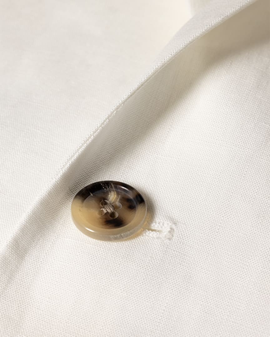 Men's Ecru Patch Pocket Linen Blazer