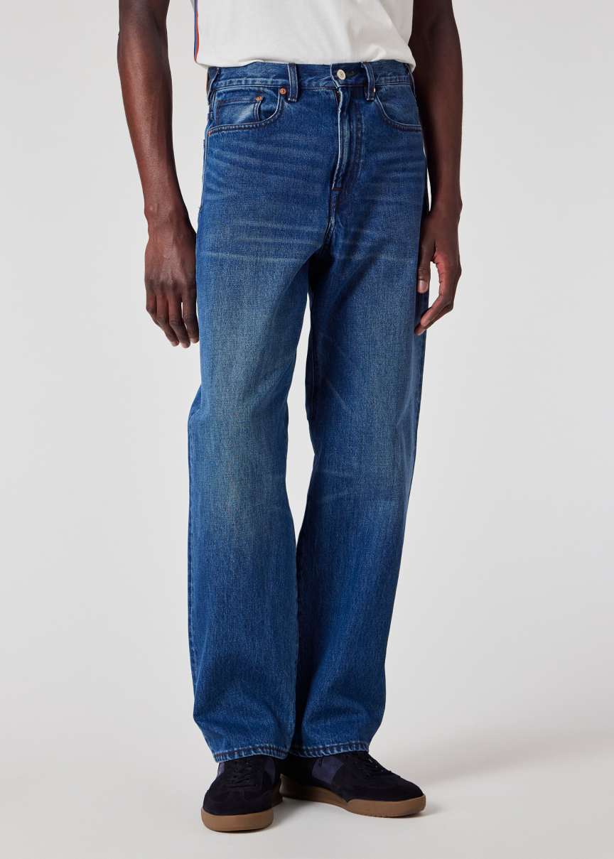 Detail View - Relaxed-Fit Mid Blue Jeans Paul Smith