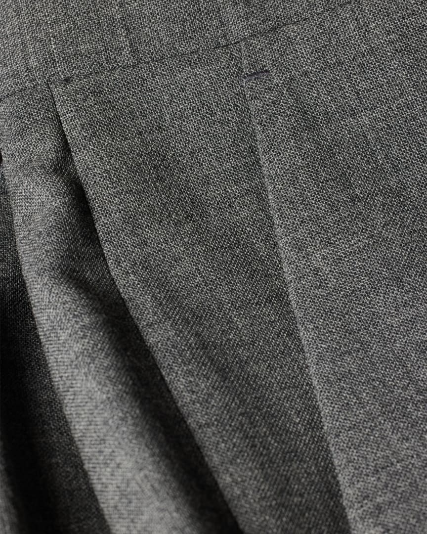 Detail View - Grey Fresco Wool Straight Leg Trousers Paul Smith